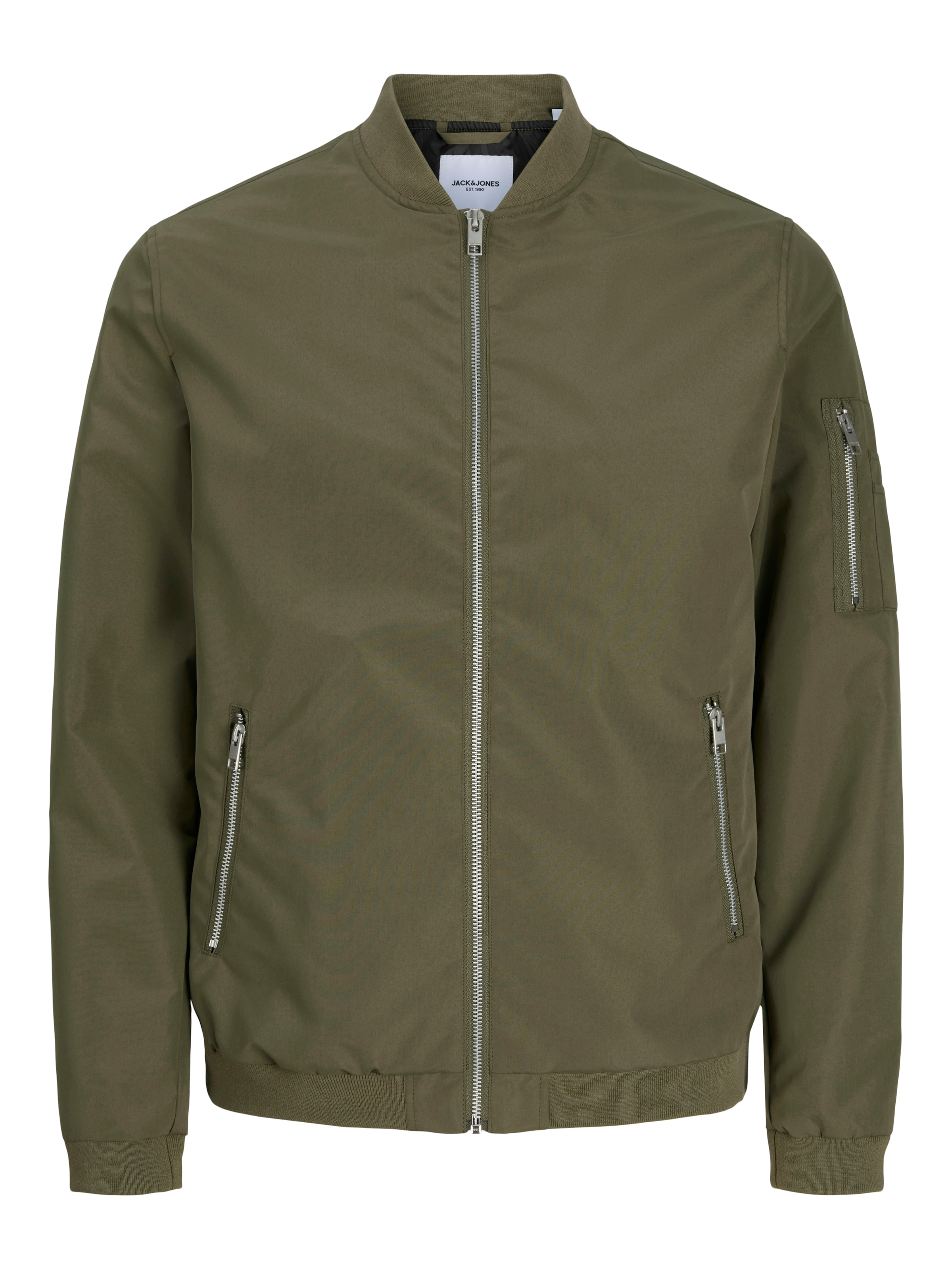 Jack & Jones Blouson »JJERUSH mit Stehkragen und Reissverschlusstaschen« ohne Kapuze unifarben, modisch, regular fit, Polyester
