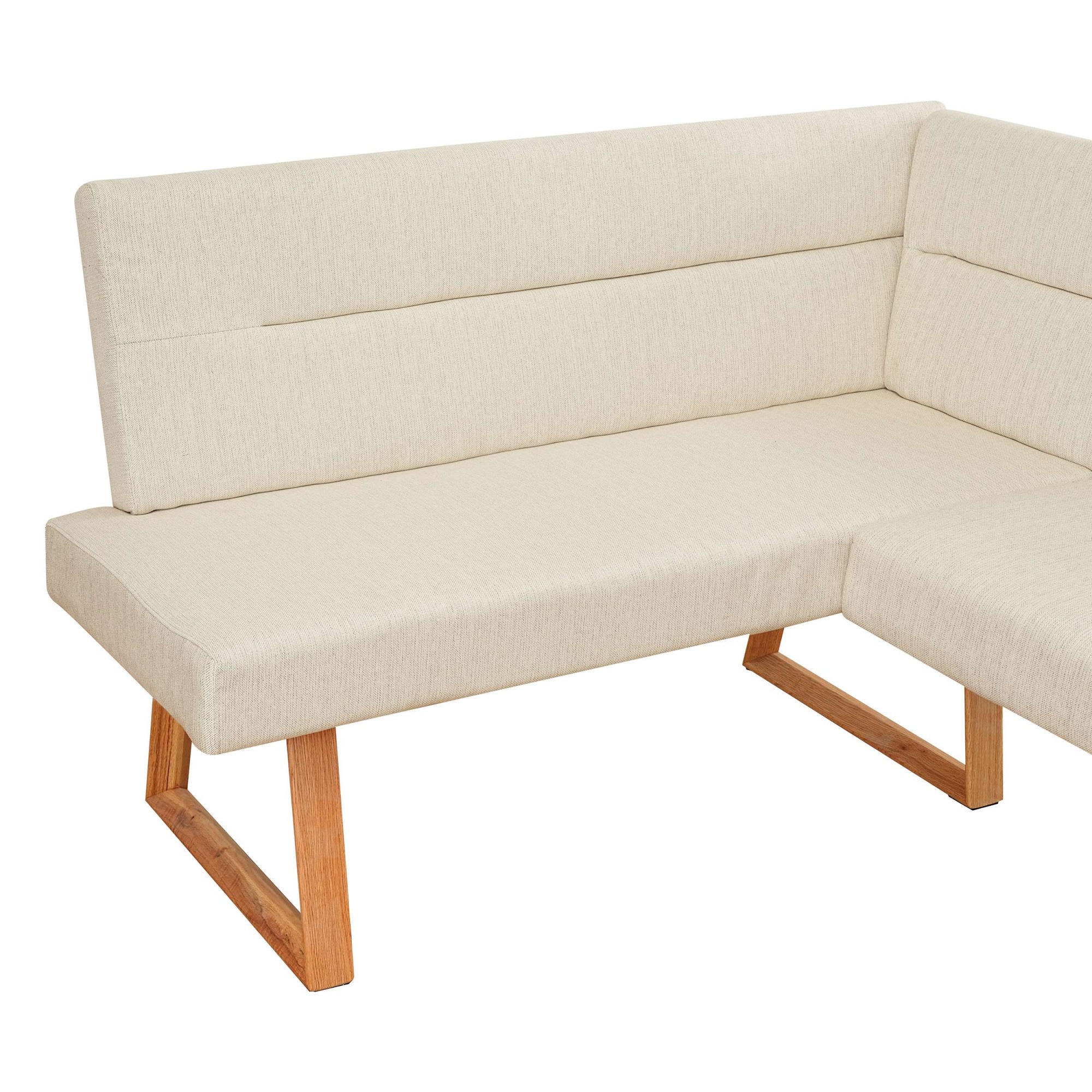 GOODproduct Eckbank »Emilia« Beine aus massiver Eiche, pflegeleichtem Webstoff Bezug, Breite 190 cm