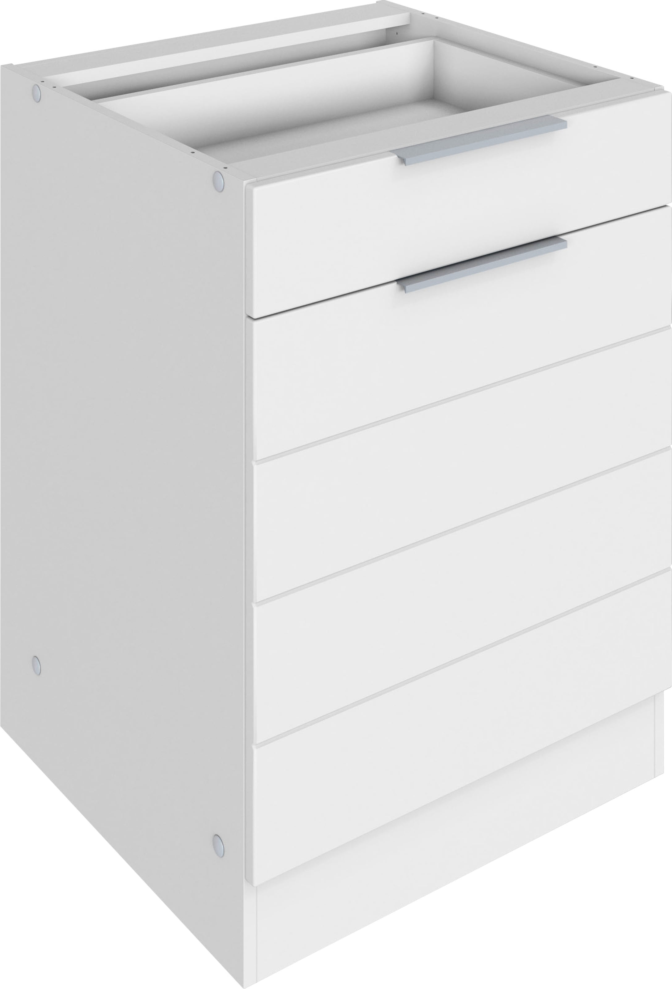 KOCHSTATION Unterschrank »KS-Luhe« 60 cm breit, hochwertige MDF-Fronten mit waagerechter Lisene