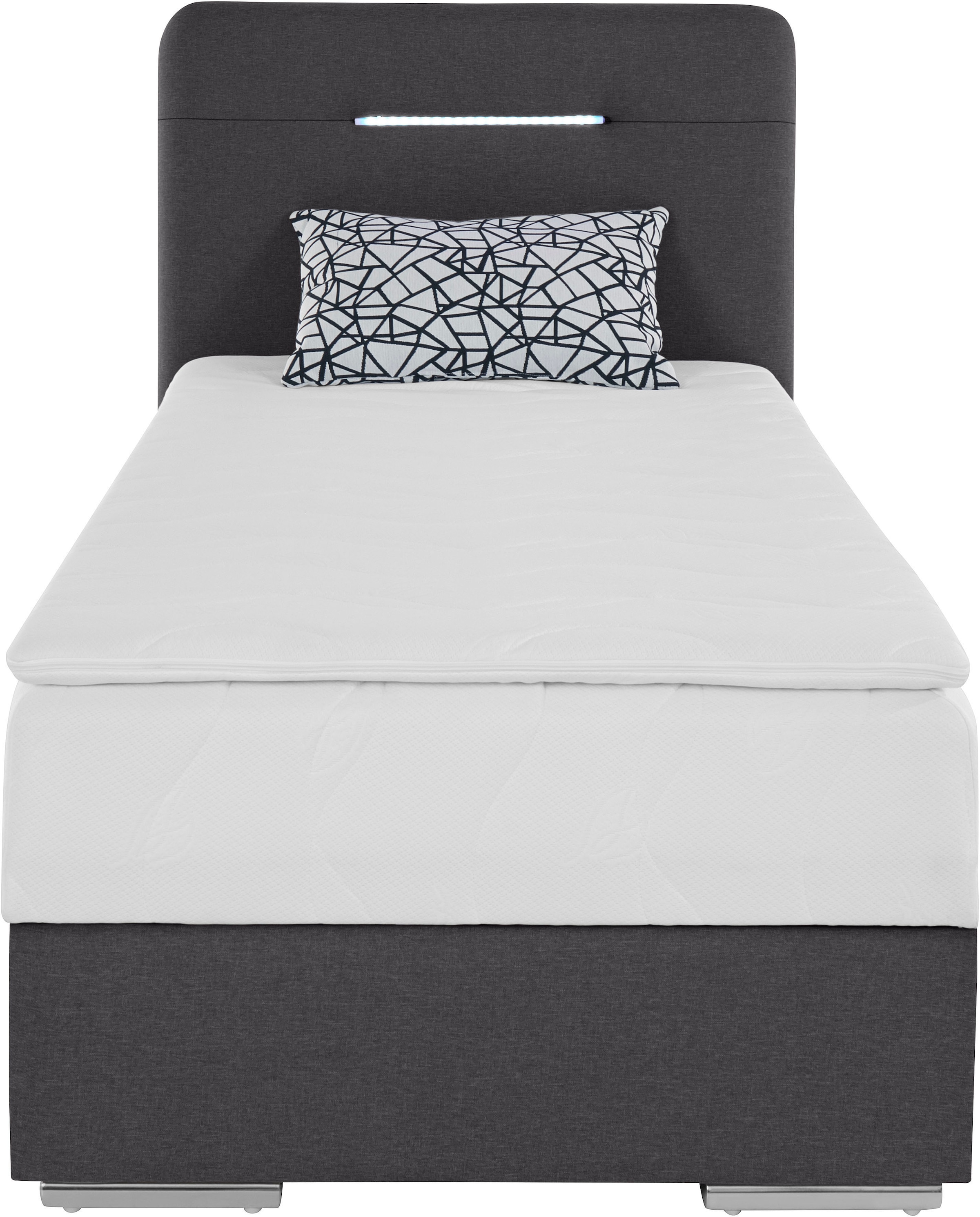 COTTA Lit de boxe »Lighstar« incluant éclairage LED, surmatelas, coffre de lit et coussins décoratifs