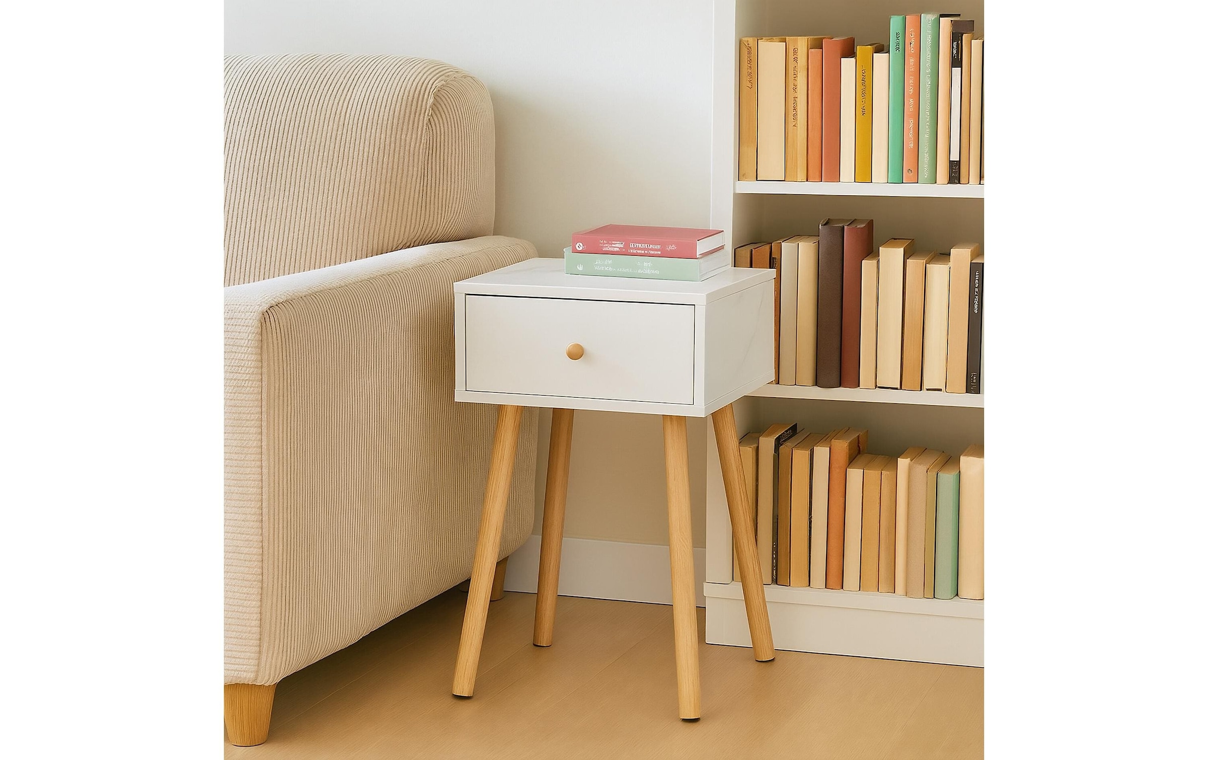 relaxdays Table de nuit »55 x 40 x 32 cm«