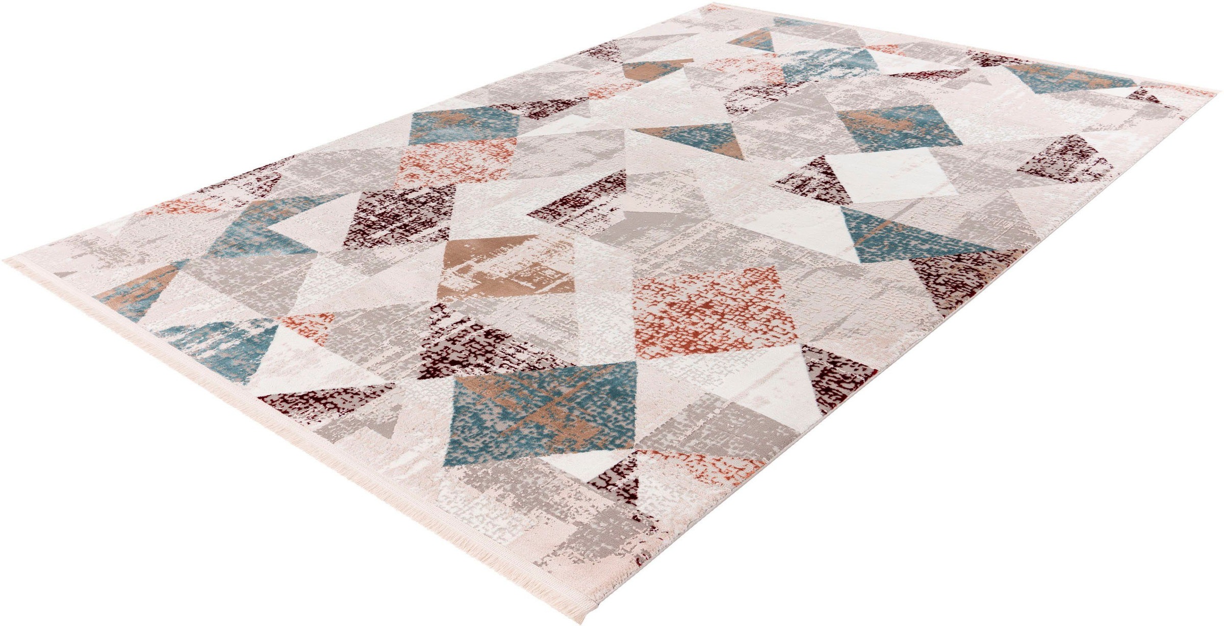 calo-deluxe Teppich »Miran 125« rechteckig 12 mm Höhe Vintage Design, mit Fransen, Wohnzimmer