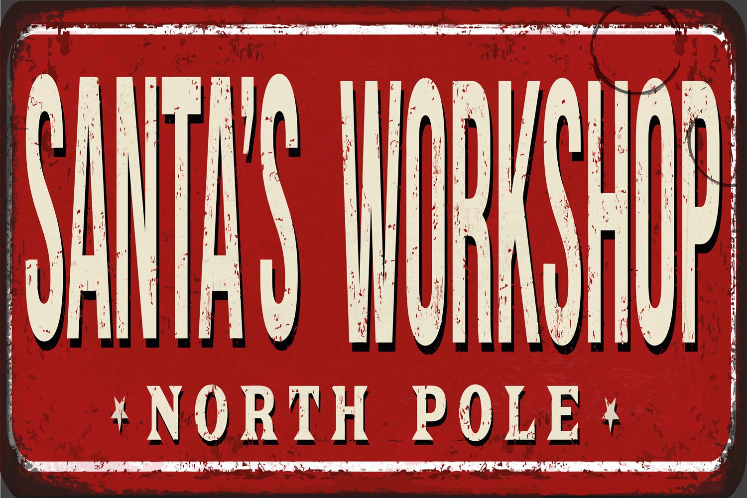 queence Tableau métallique »Santa's Workshop« 1 cuis tlg. Stahlschilder