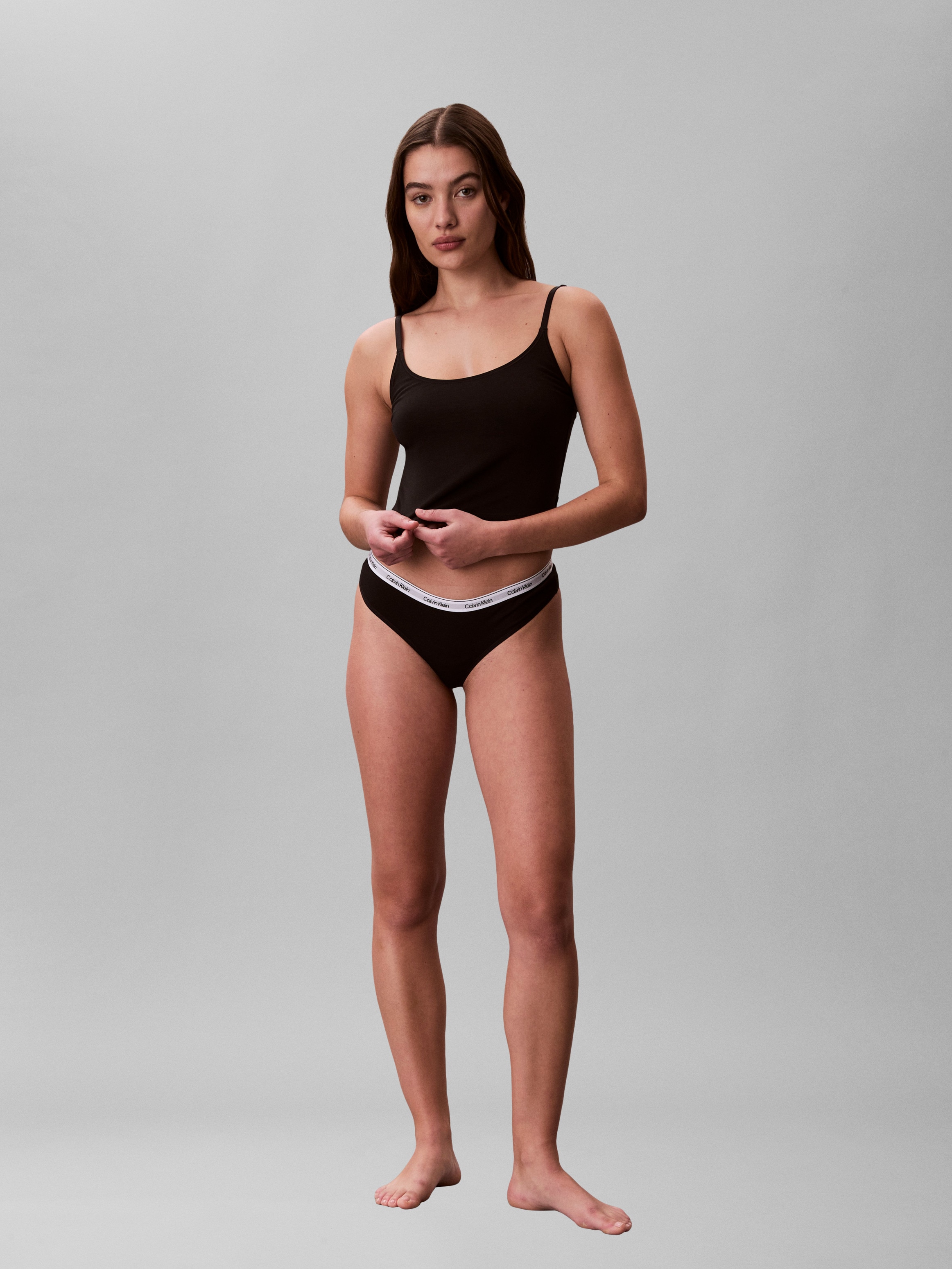 Calvin Klein Underwear Slip brésilien Paquet, pack de 3, 3 cuis coupe ajustée avec ceinture élastique