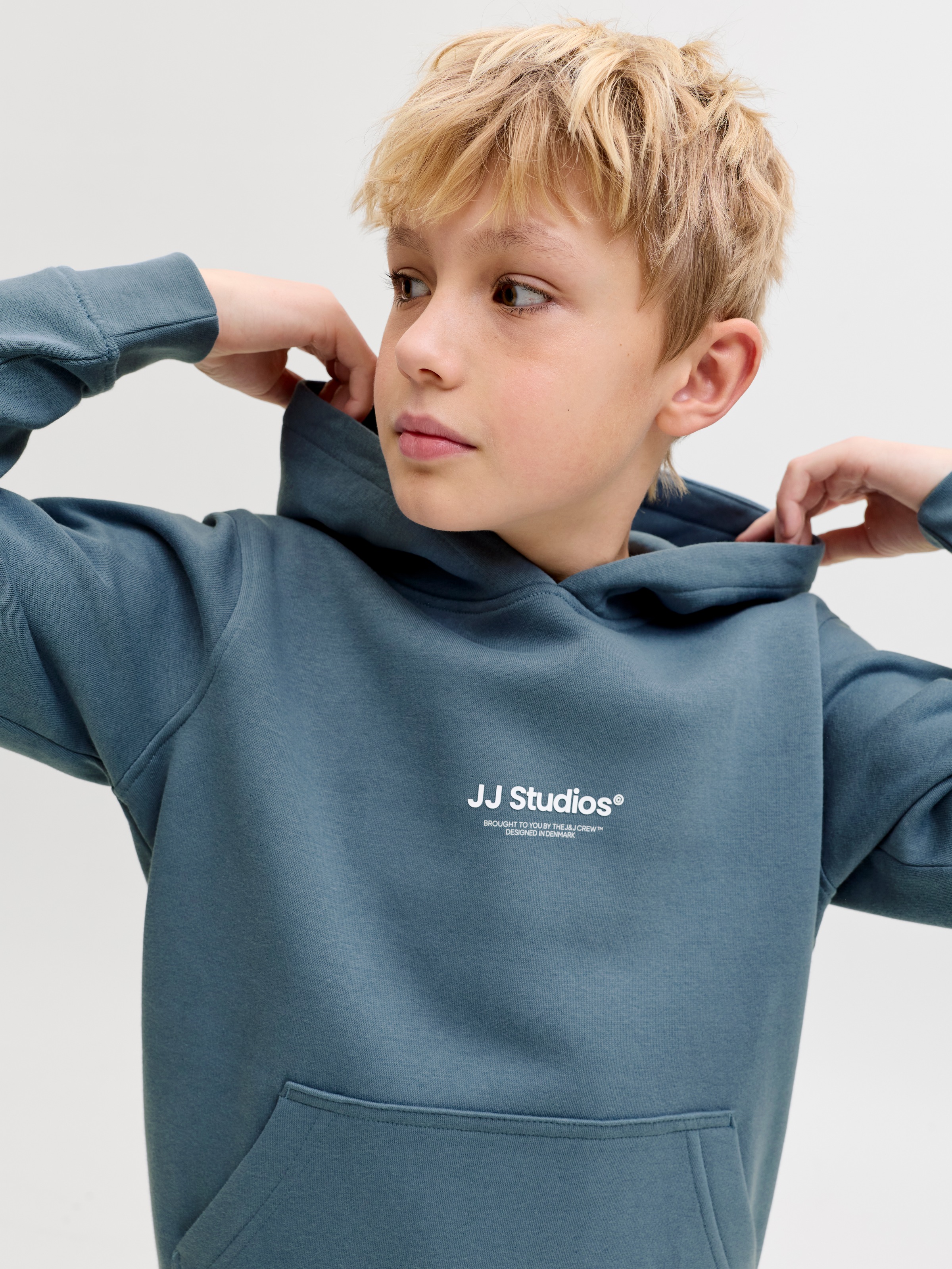 Jack & Jones Junior Sweat à capuche »JJESOHO SWEAT HOOD NOOS JNR«, mélange coton, coupe décontractée
