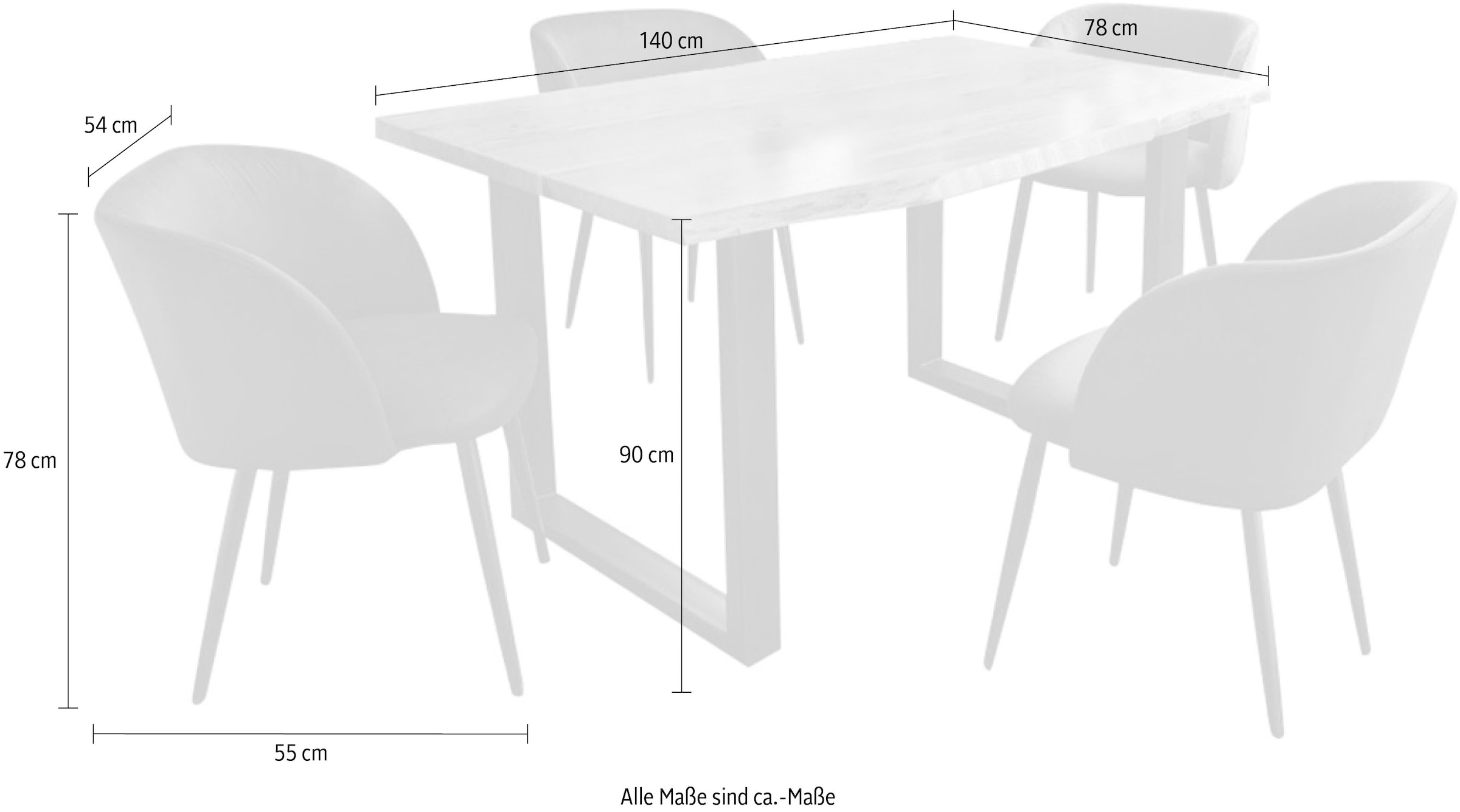 Paroli Ensemble de salle à manger 5 cuis tlg.