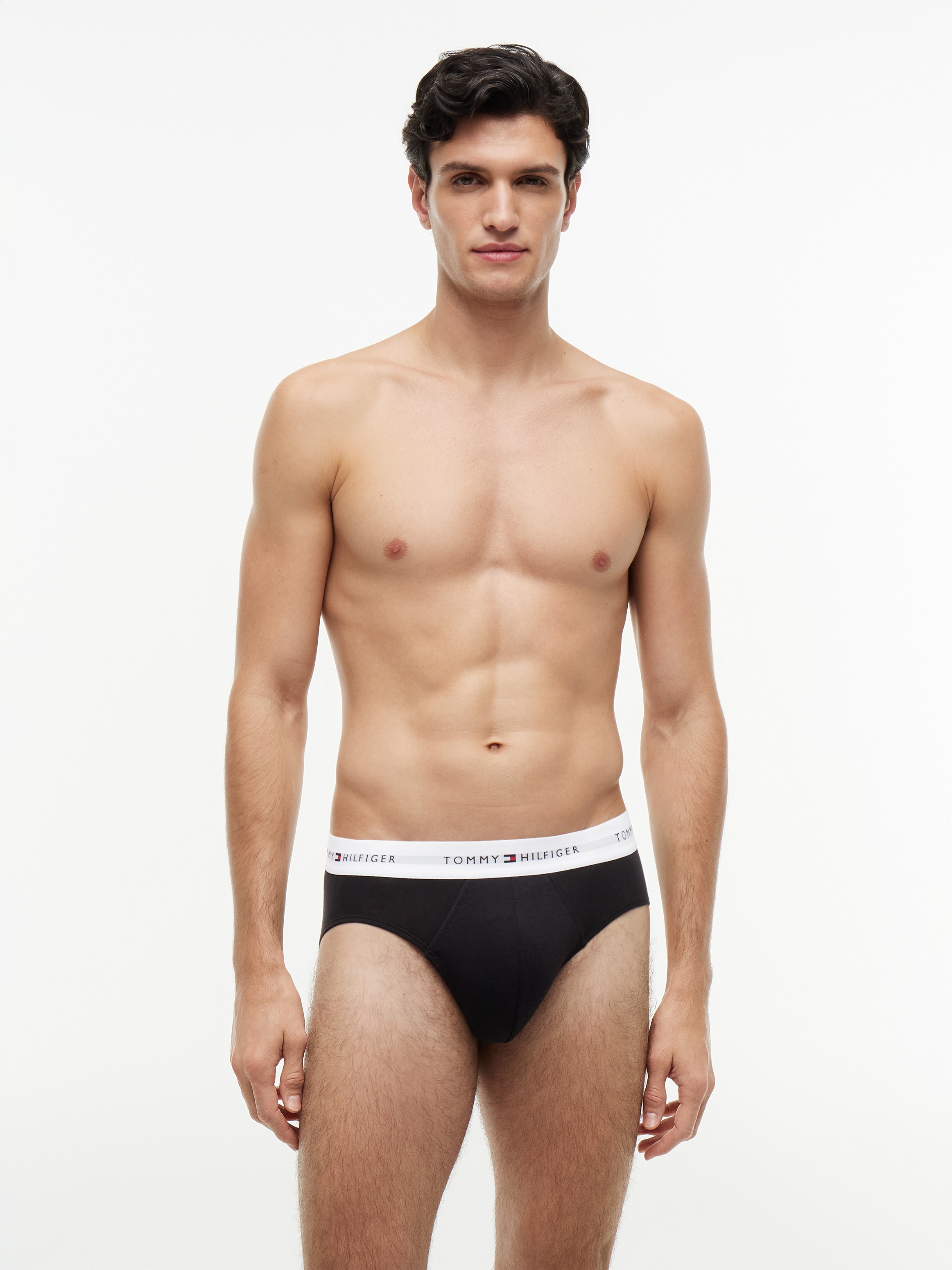 Tommy Hilfiger Underwear Slip »BRIEF« Paquet, 3 cuis Caleçon avec ceinture à logo