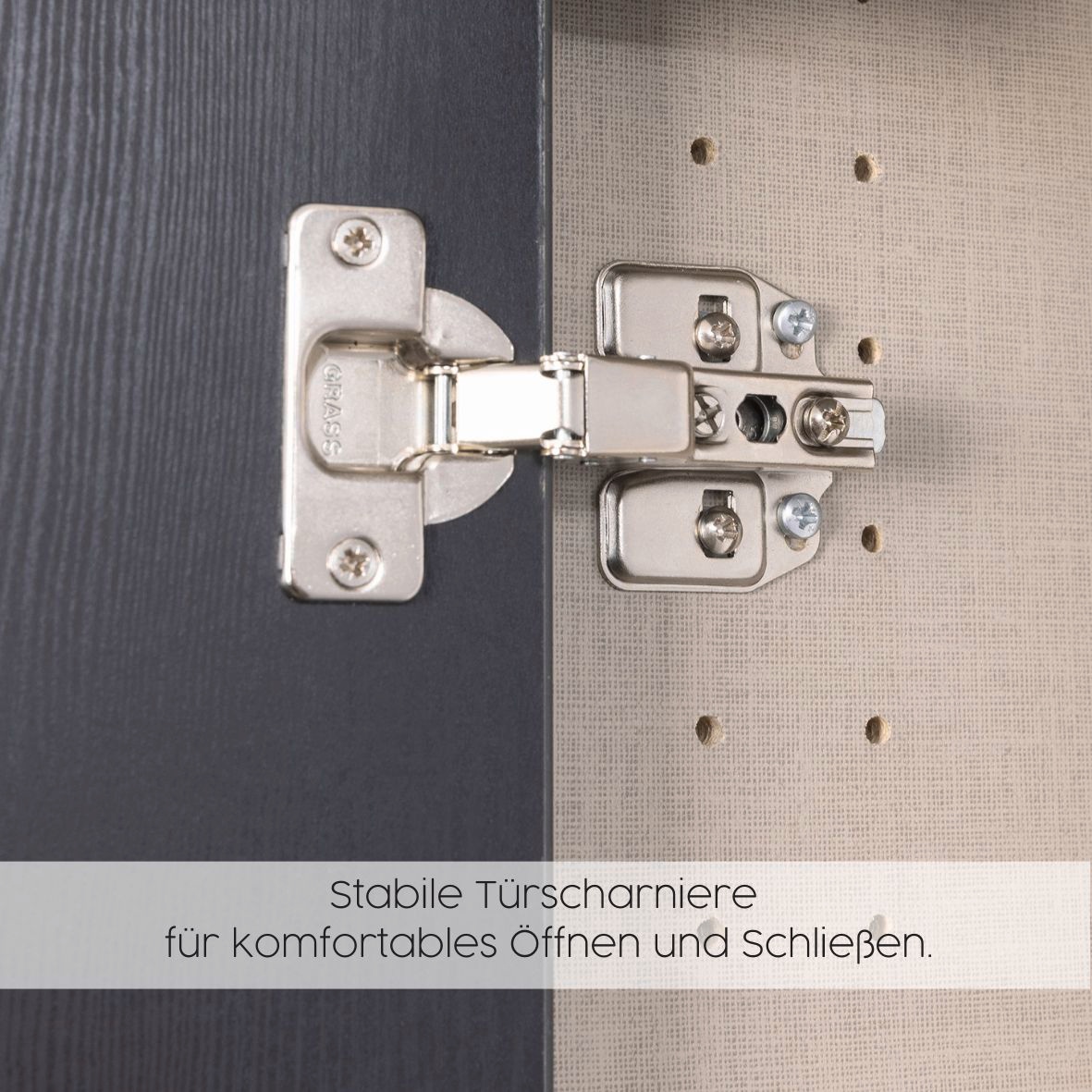 GOODproduct Armoire à portes battantes »Kleiderschrank Schrank Garderobe Wäscheschrank CHALLENGER« Largeurs 181/226 cm, hauteurs 197/210 cm,  poignées métalliques gris métal et tiroirs spacieux MADE IN GERMANY