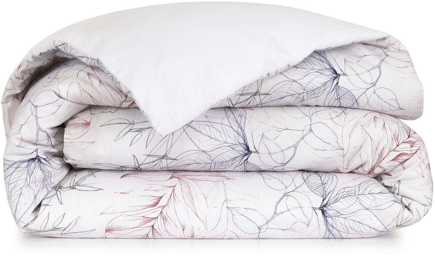 Lacoste Wendebettwäsche »LSKETCH« 2 tlg. ab Grösse 135x200 cm, PREMIUM, 100% Baumwolle, Blumen, Wende: Streifen