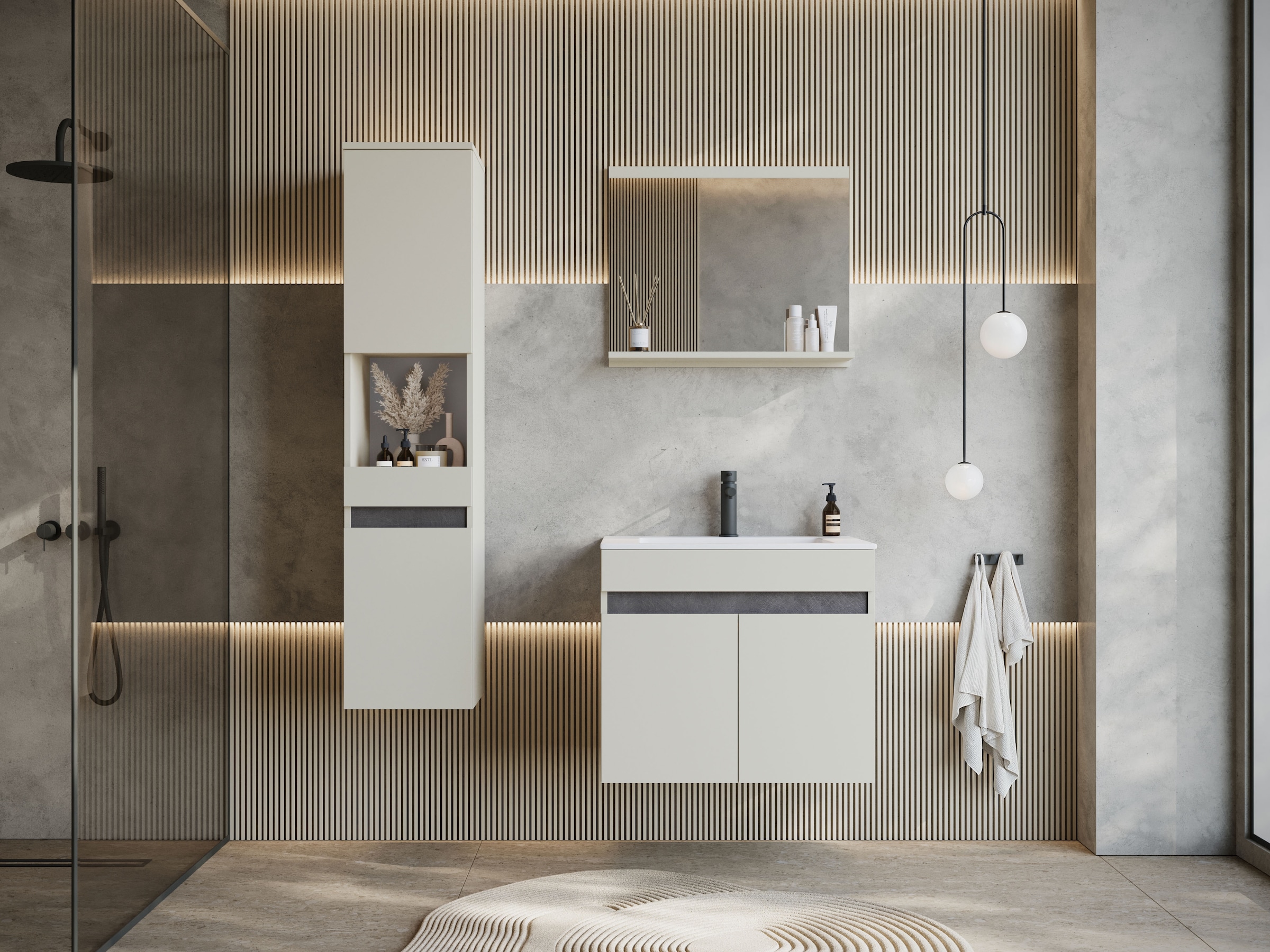 welltime Ensemble de meubles de salle de bain »COIN« Ensemble, 3 cuis tlg.