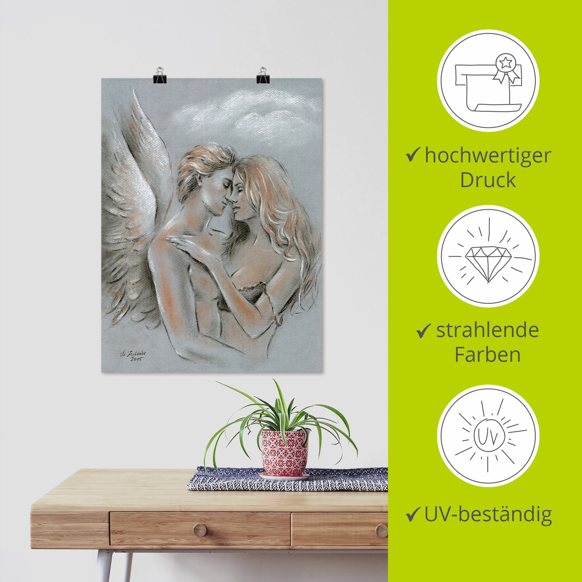 Artland Fresque murale »Engel auf Erden« 1 cuis tlg. als Leinwandbild, Poster in verschied. Grössen