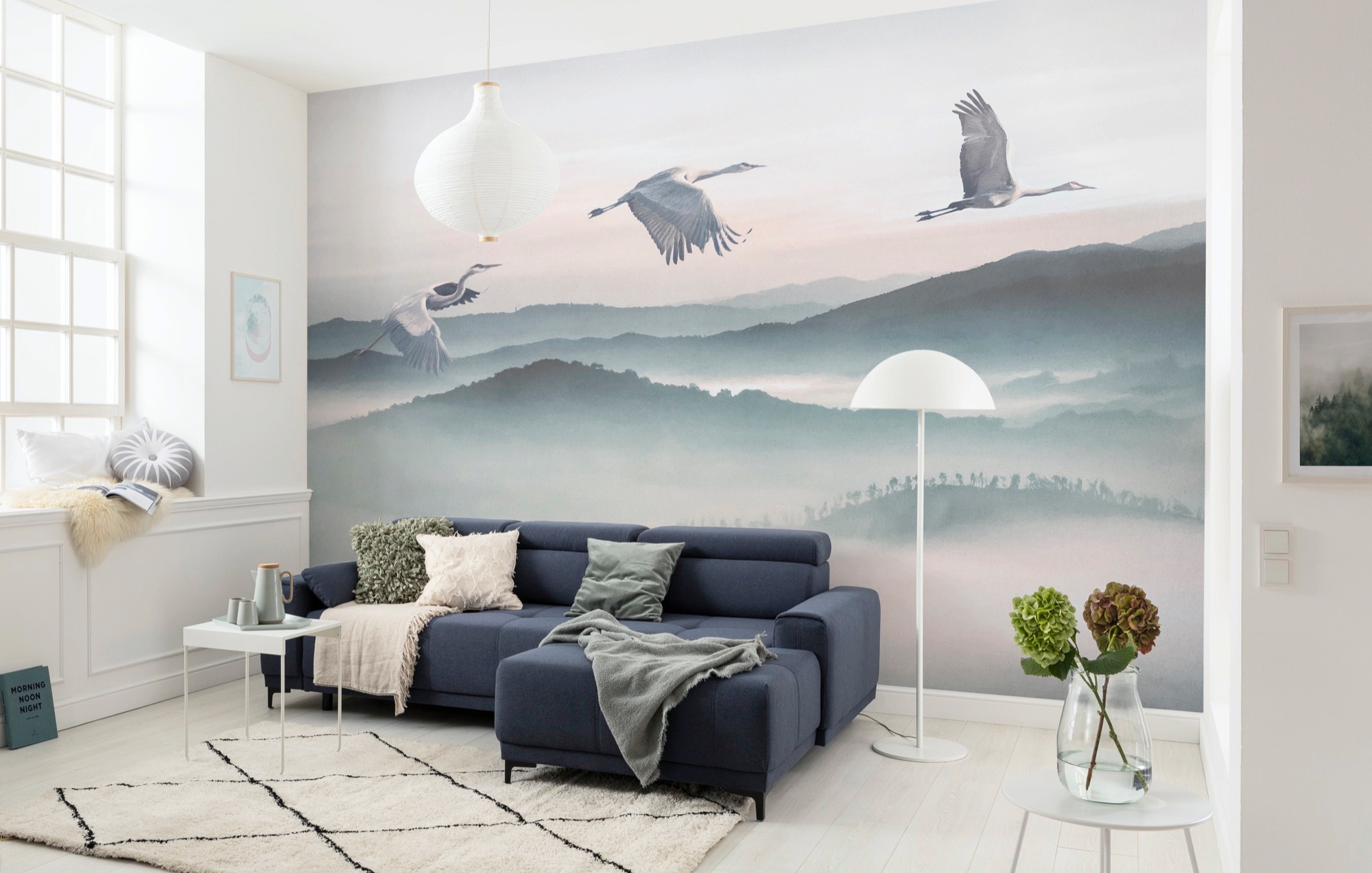 Komar Vliestapete »Digitaldruck Vlies -  Mystic Cranes - Grösse 400 x 280 cm« bedruckt glatt Wohnzimmer, Schlafzimmer