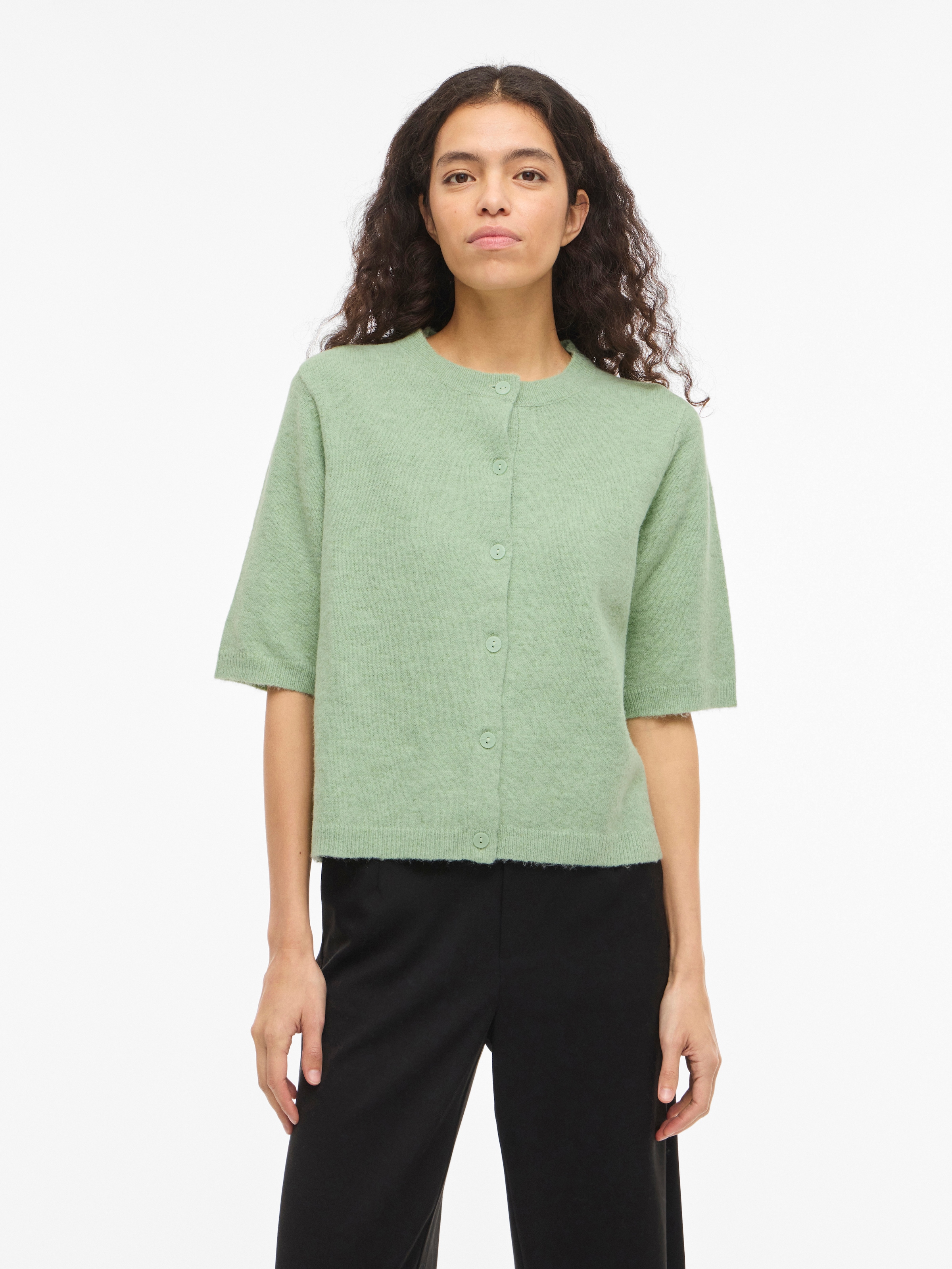 Vila Strickjacke »VILIGA 2/4 O-NECK KNIT CARDIGAN - NOOS«