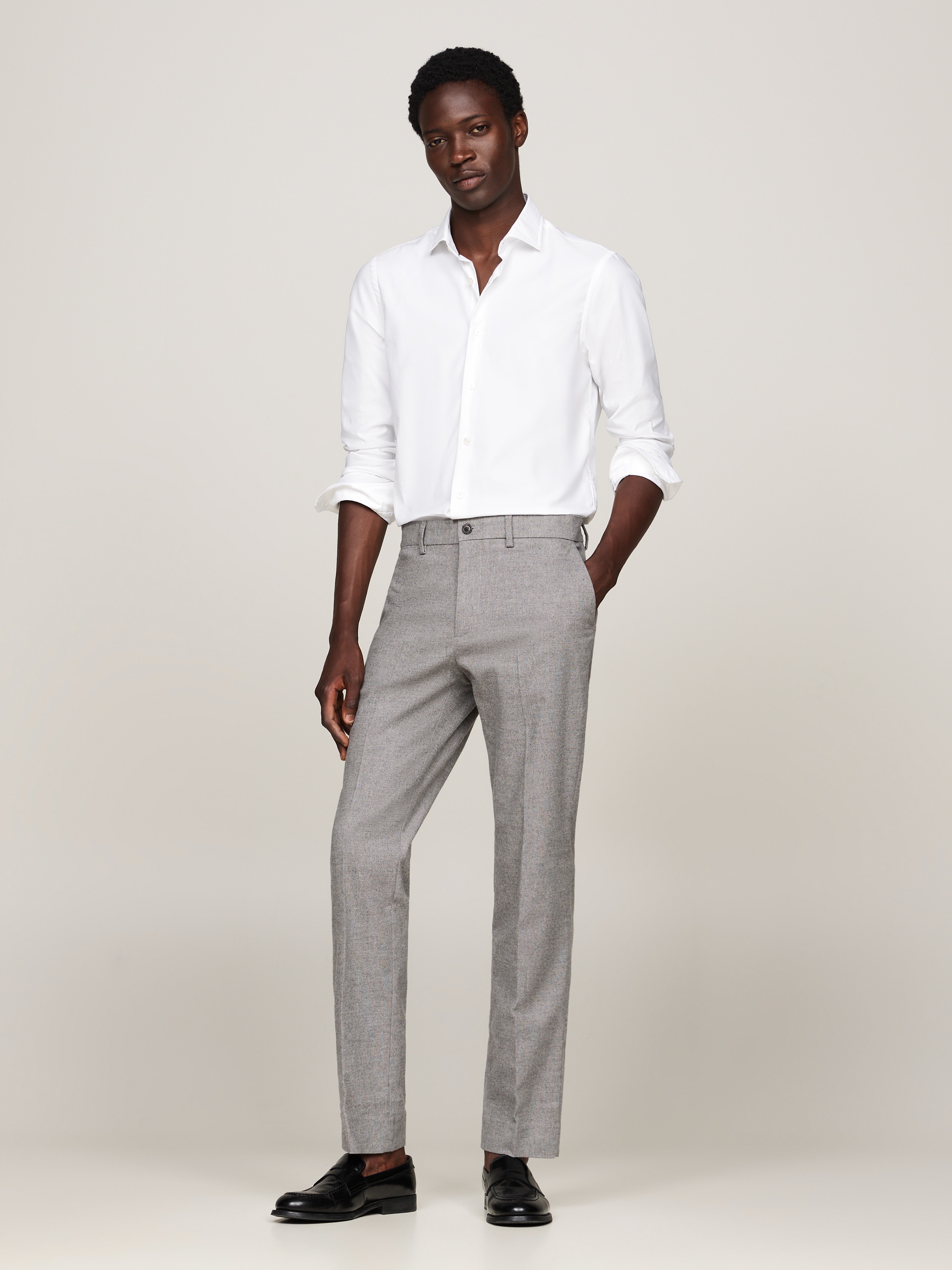 Tommy Hilfiger Pantalon 5 poches »DC DENTON BRUSHED MARL«  meliertes Design, mit Bügelfalten