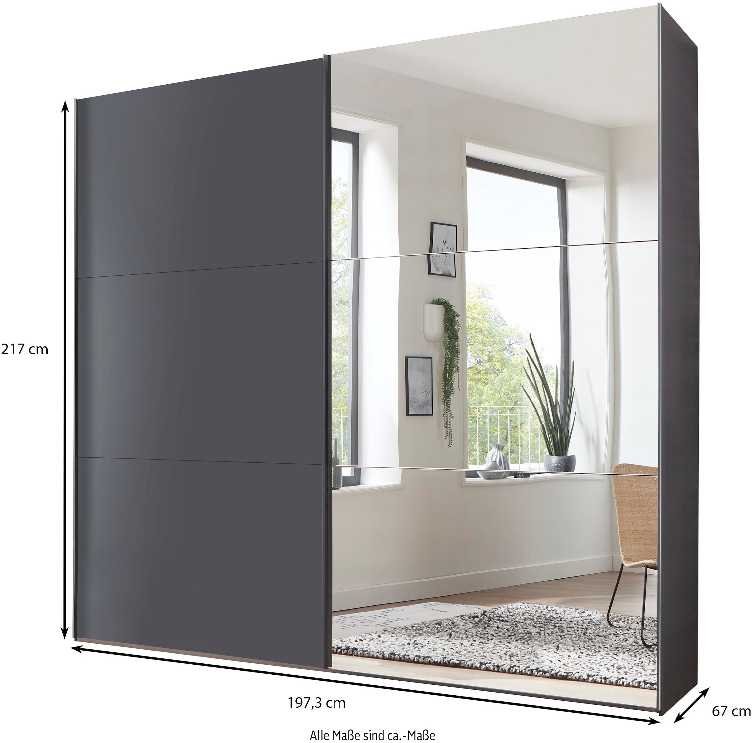 WIEMANN Schwebetürenschrank »Korfu« hochwertige Beschläge