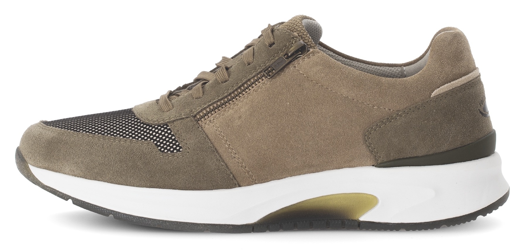 rollingsoft Baskets compensées  , chaussure de loisirs, chaussure basse, chaussure à lacets avec fermeture éclair extérieure, largeur G
