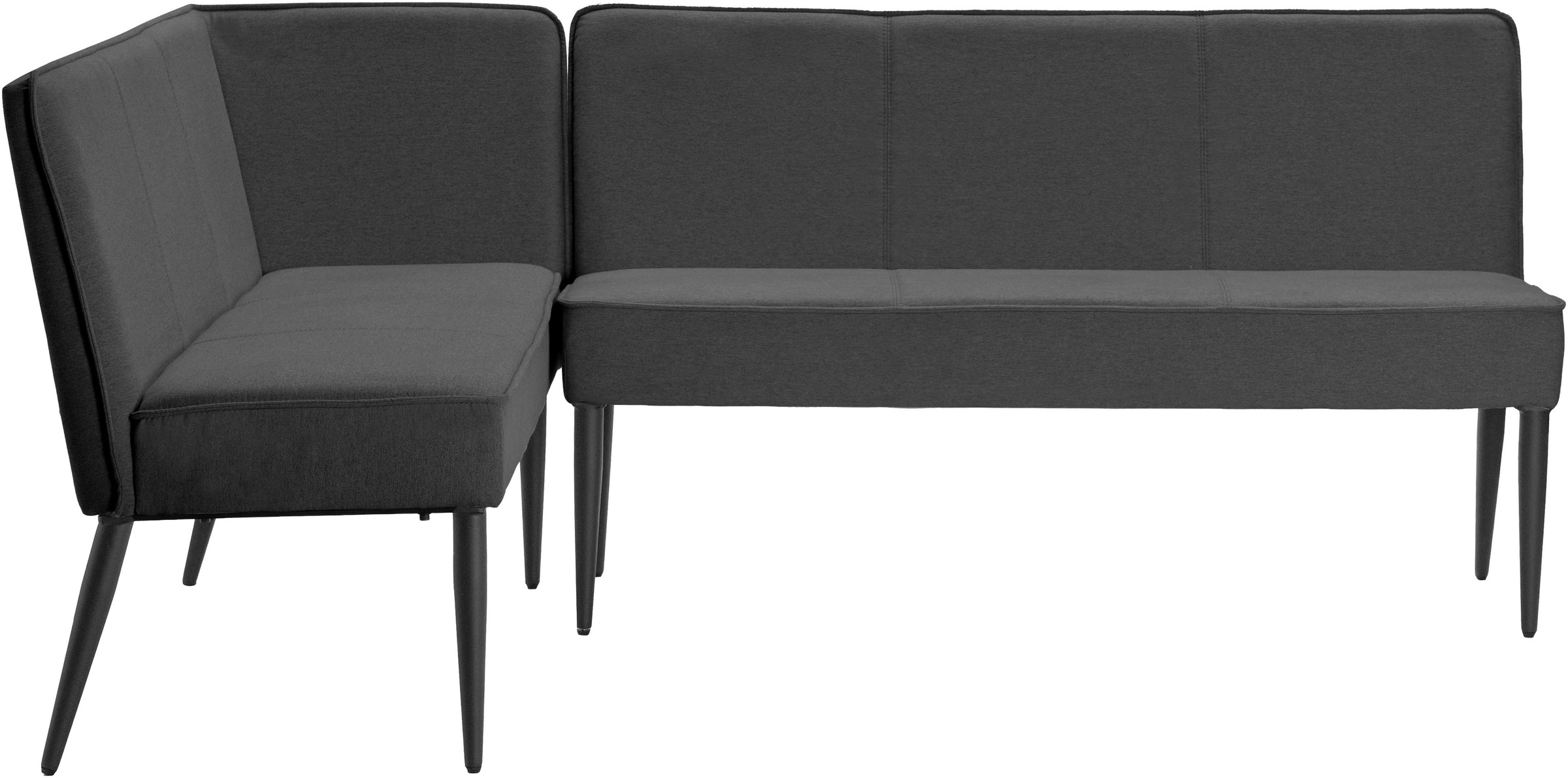 GOODproduct Banc d'angle »Lenzrose,« Esszimmerbank, Bank,,  mit Taschenfederkern, schwarzes Metallgestell, Breite 202 cm