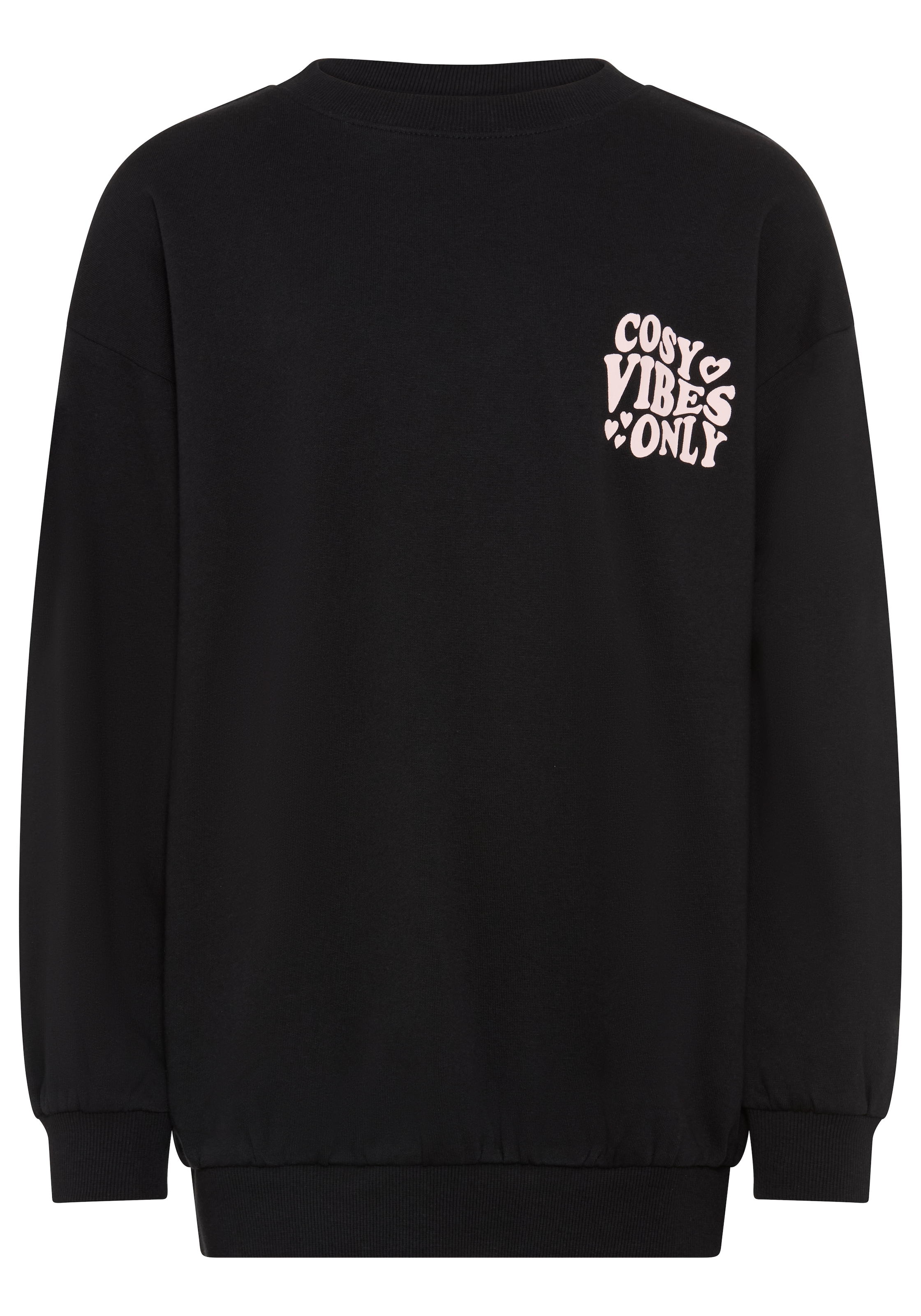KIDSWORLD Sweat-shirt »Rückenprint Sweatshirt in lockerer Form«, sweatshirt large avec impression devant et dos, forme confortable
