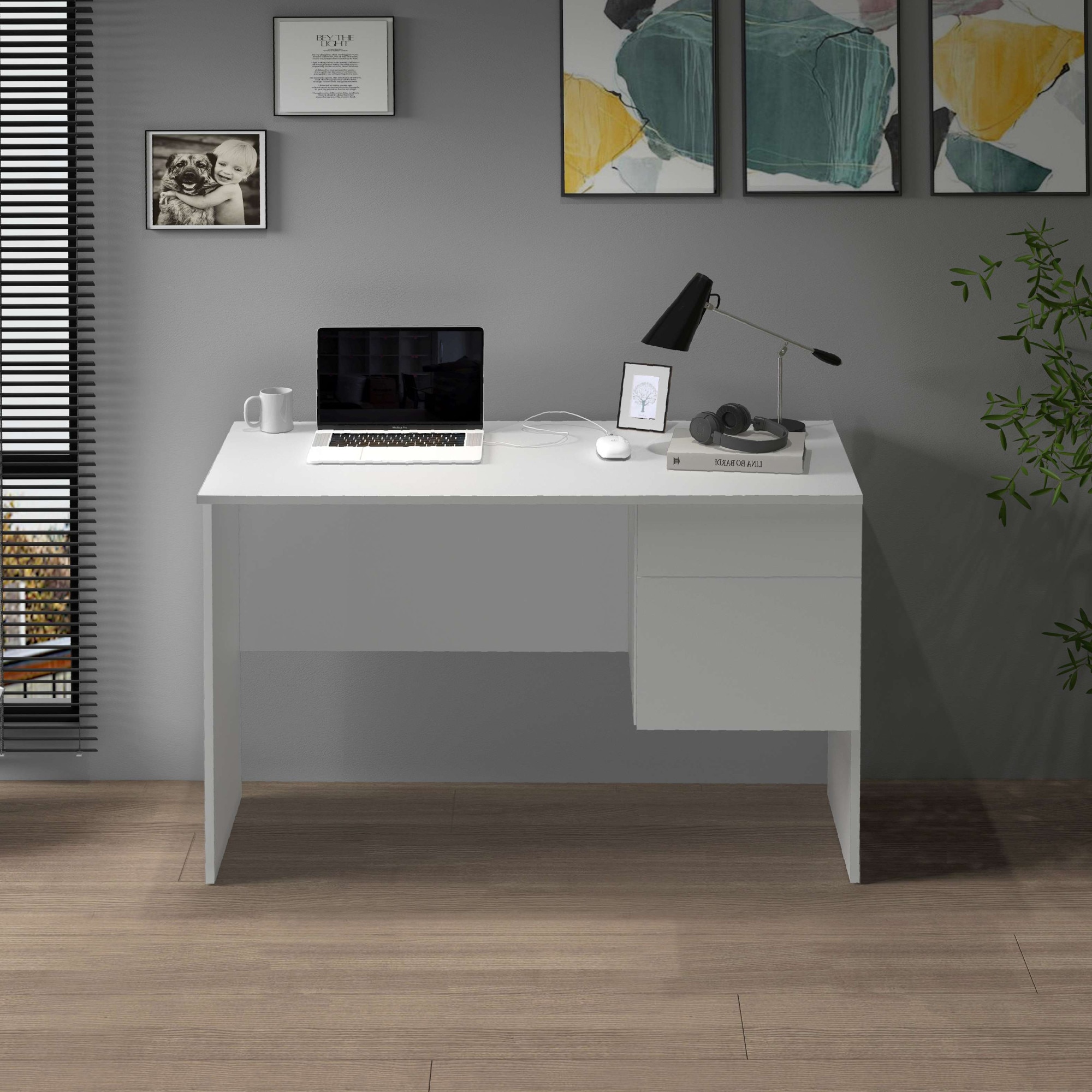 Home affaire Bureau »Essential, Schreibtisch, kleiner Computertisch, Bürotisch für Büro« 1 cuis tlg. mit 1 Tür,1 Schublade, Arbeitsplatte Breite 110 cm