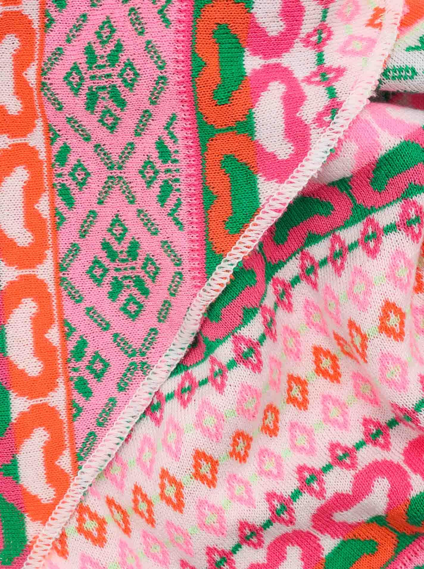 Zwillingsherz Foulard triangulaire »"Maralda"« farbenfrohes Muster, wärmend, Strick