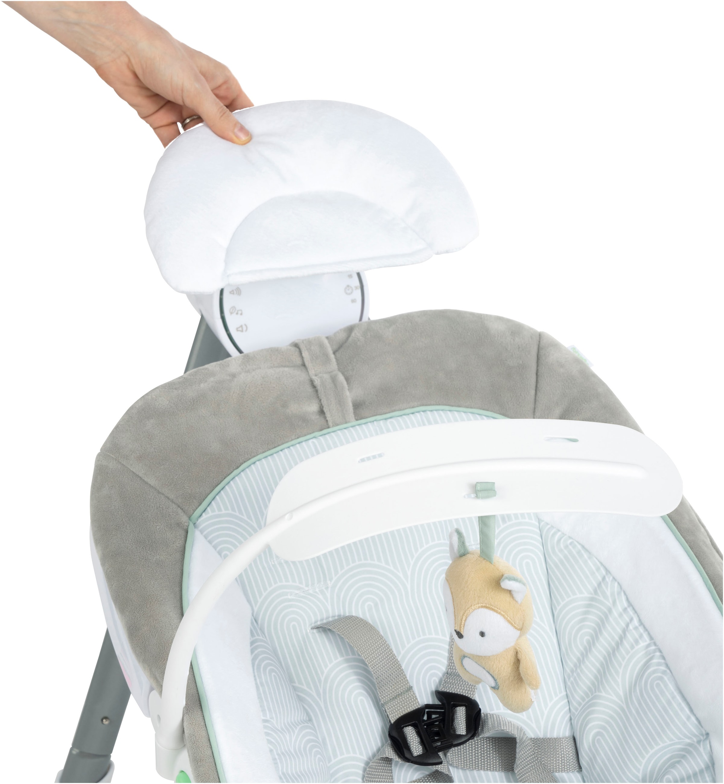 ingenuity Transat pour bébé »AnyWay Sway Dual-Direction Portable Swing – Ray« bis 9 kilos mit Sound-Effekt