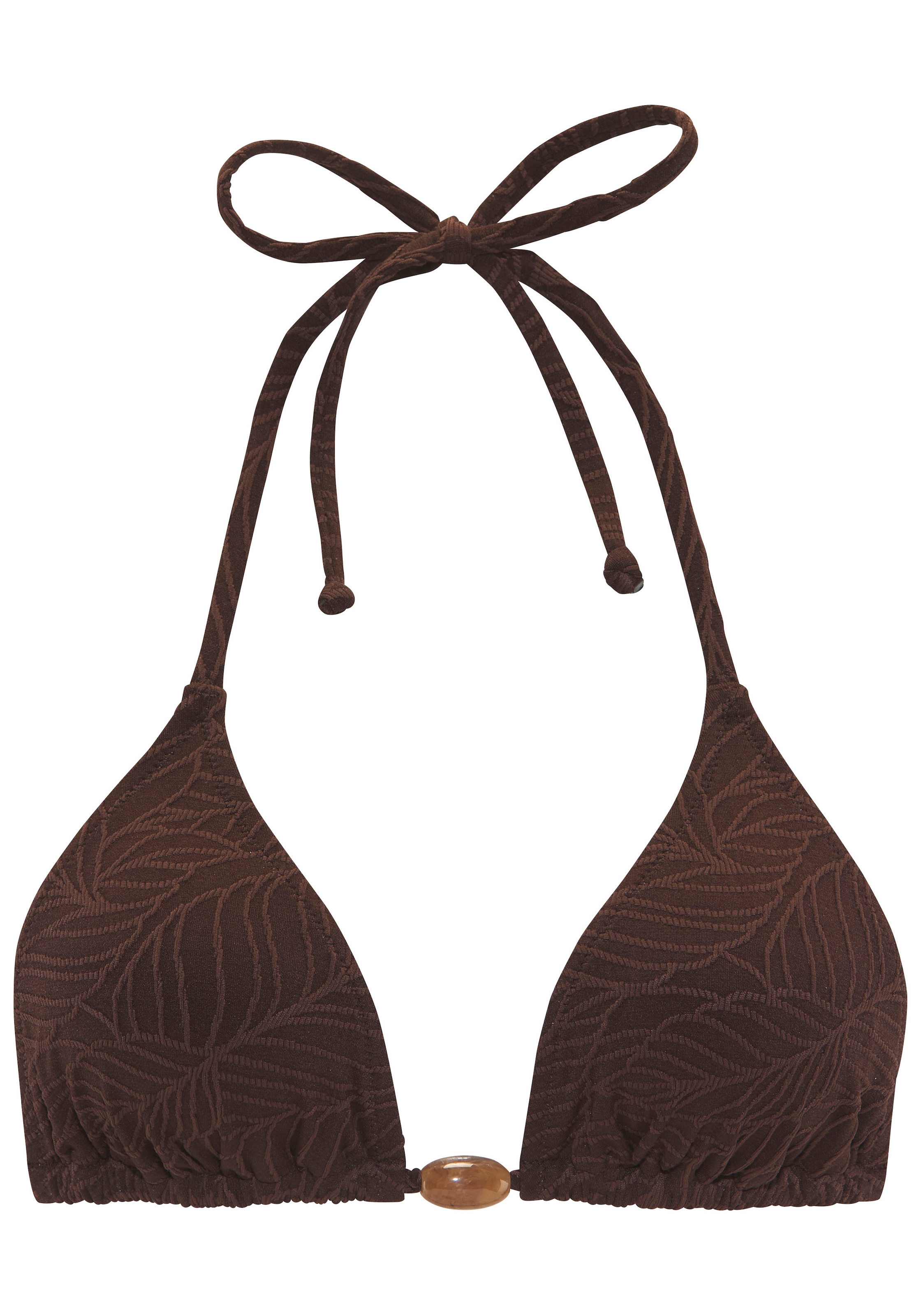 LASCANA Top bikini triangle »Fay« en tissu structuré élégant