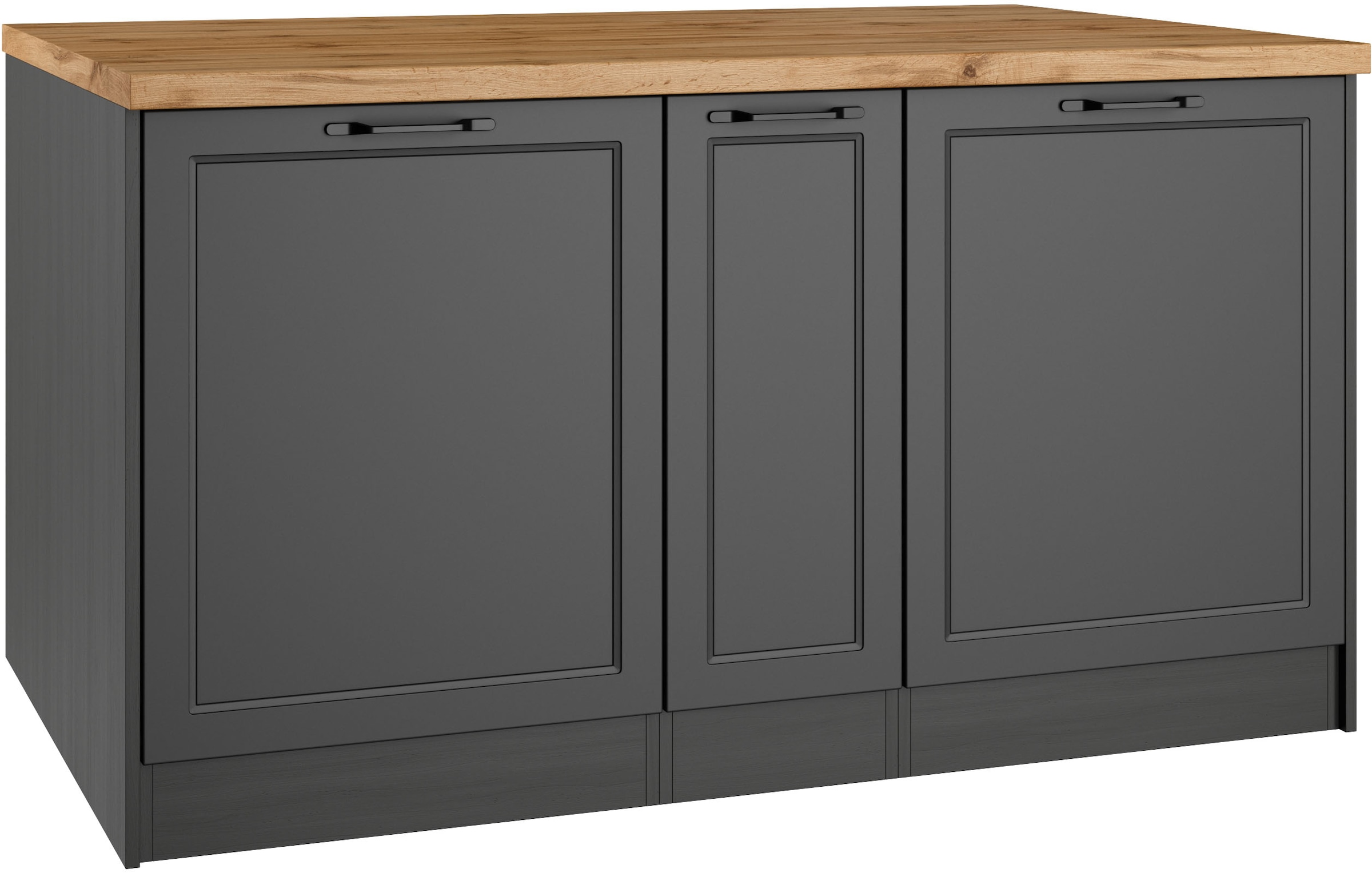 KOCHSTATION Ilot de cuisine »KS-Lana, Breite 153 cm« façades MDF, plan de travail épaisseur 38mm