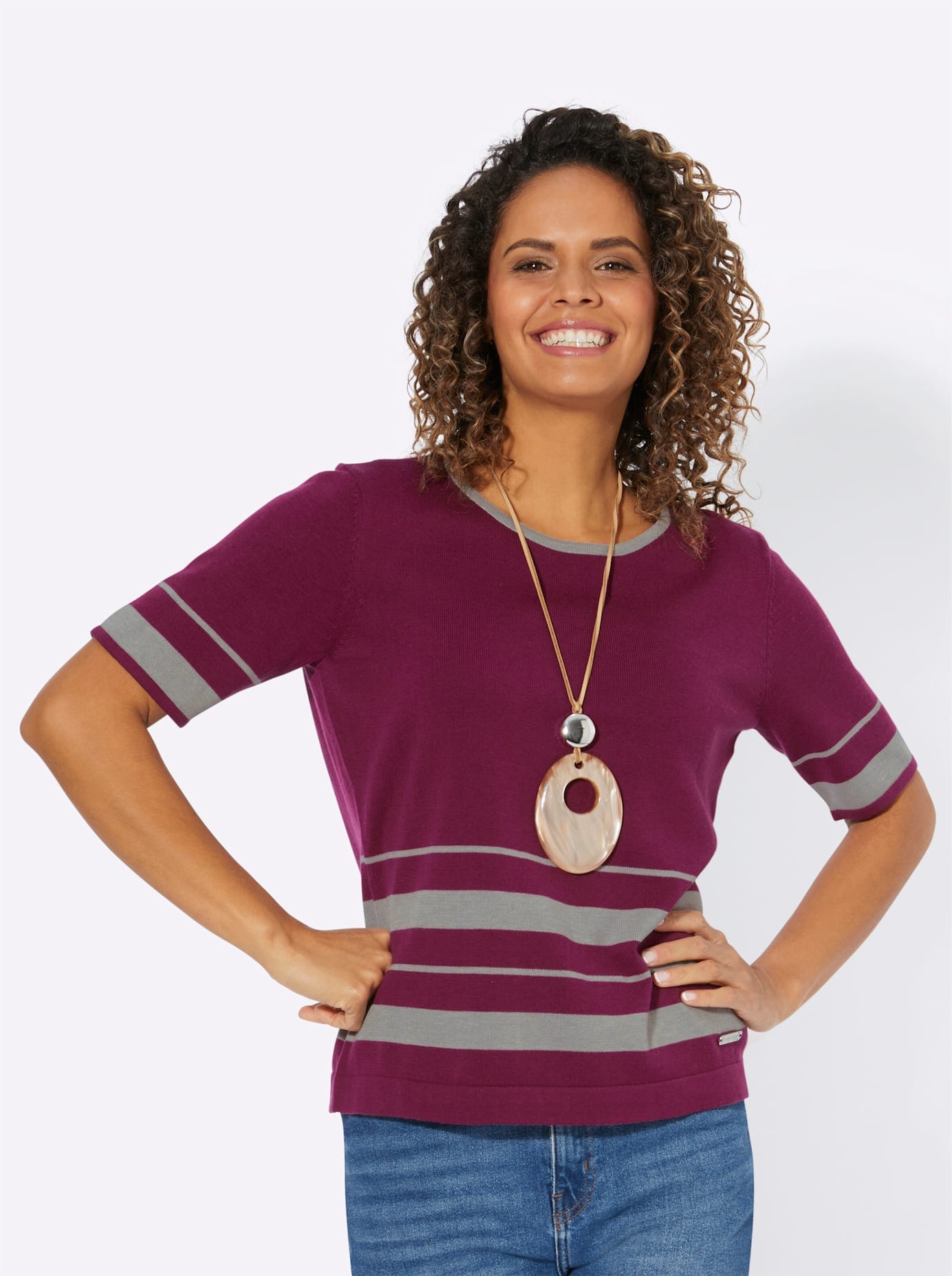 Casual Looks Pull à manches courtes »Kurzarm-Pullover«