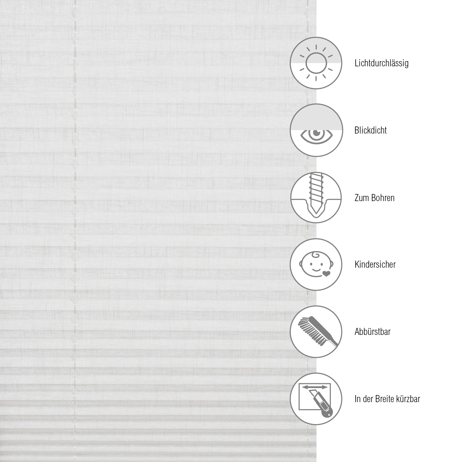 SCHÖNER WOHNEN-Kollektion Plissé »Marla« blickdicht mit Bohren verspannt verschraubt, mit Leinen-Optik