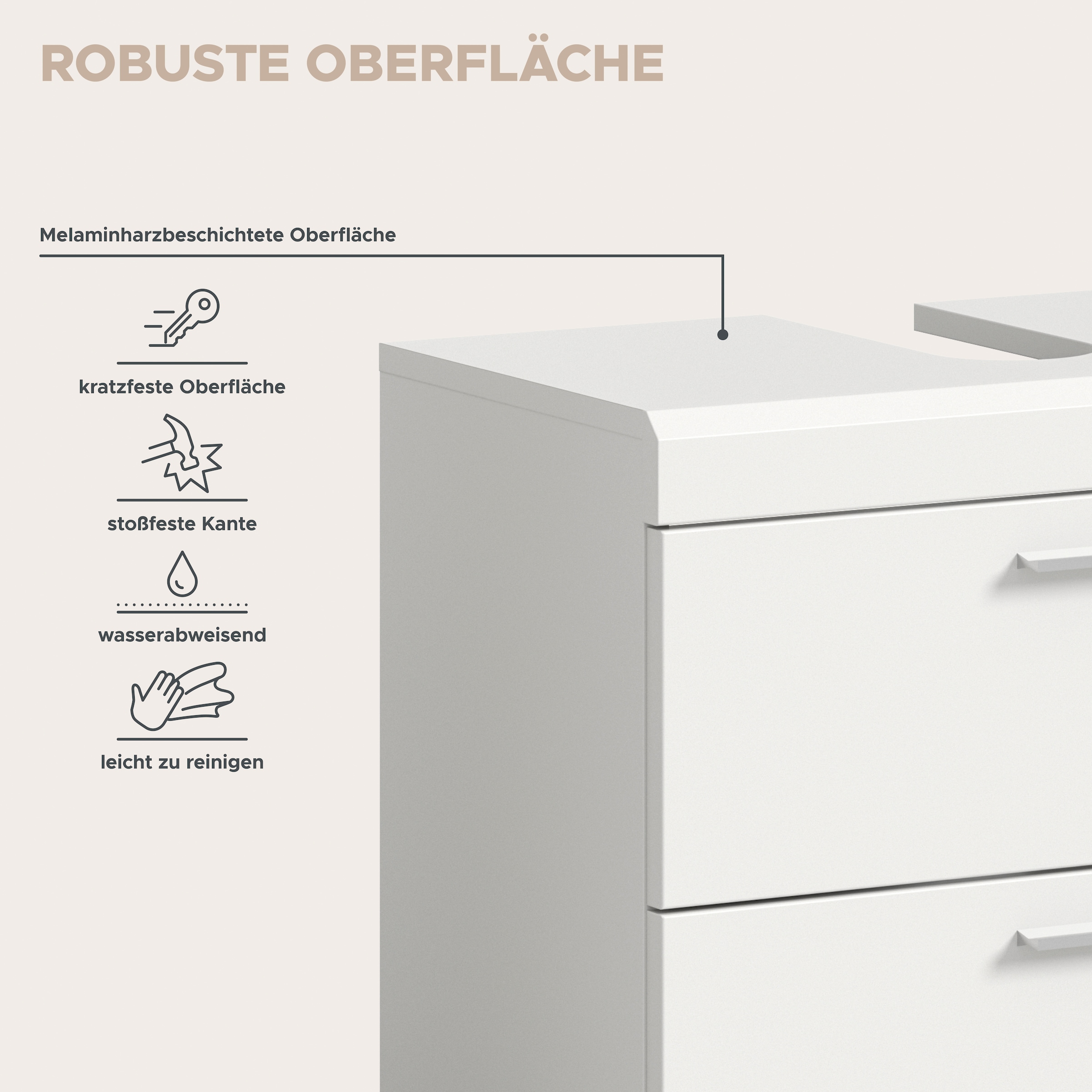 welltime Badmöbel-Set »Siena, 2 teilig, bestehend aus: Waschbeckenunterschrank, Spiegel« Set, TOPSELLER!, 2 Stk. tlg.