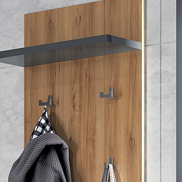 GOODproduct Garderobenpaneel »Onyx« (H/B/T): 109/55,6/21,8cm,  UV lackiert in modernem  Hochglanz