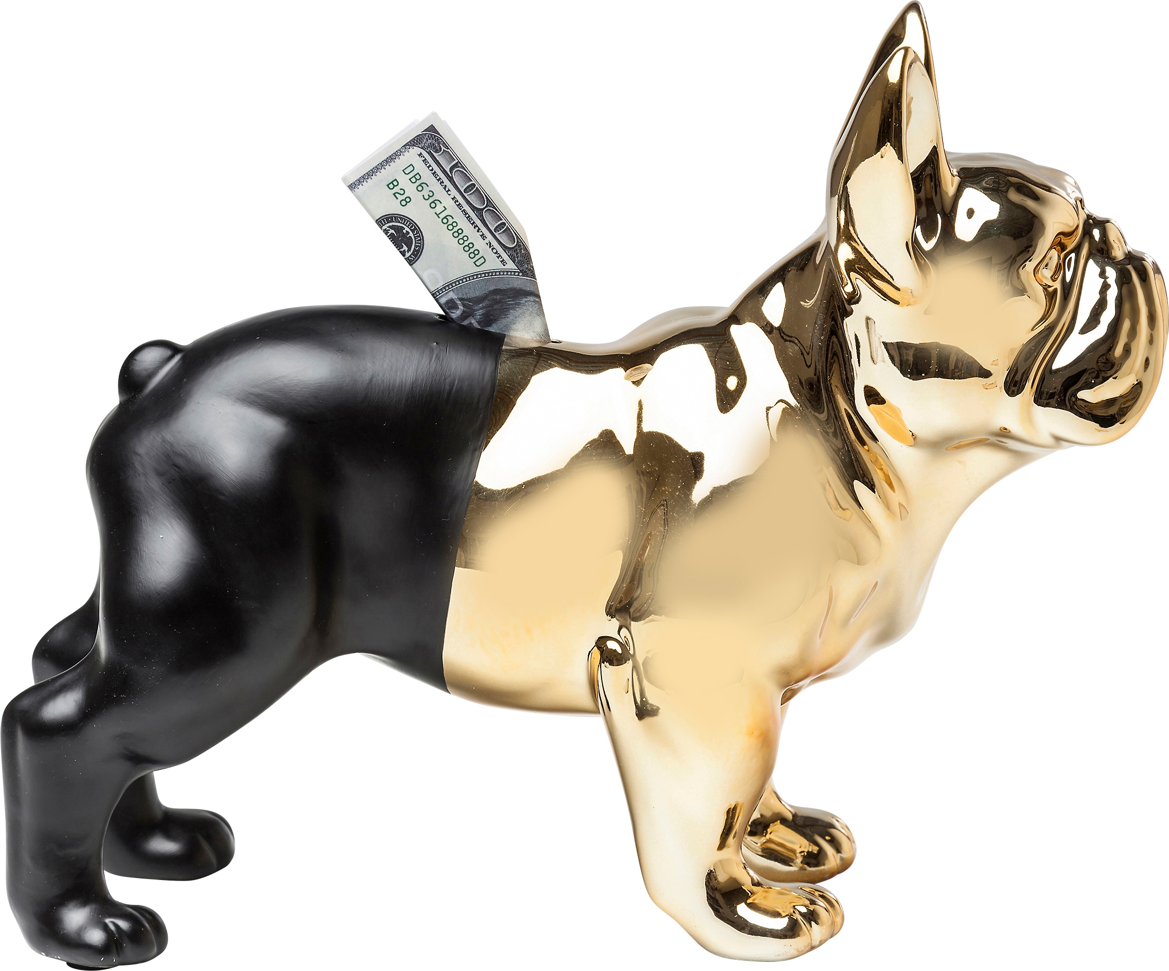 Kare Design Schmuckkasten »Spardose Bulldog Gold-Schwarz«