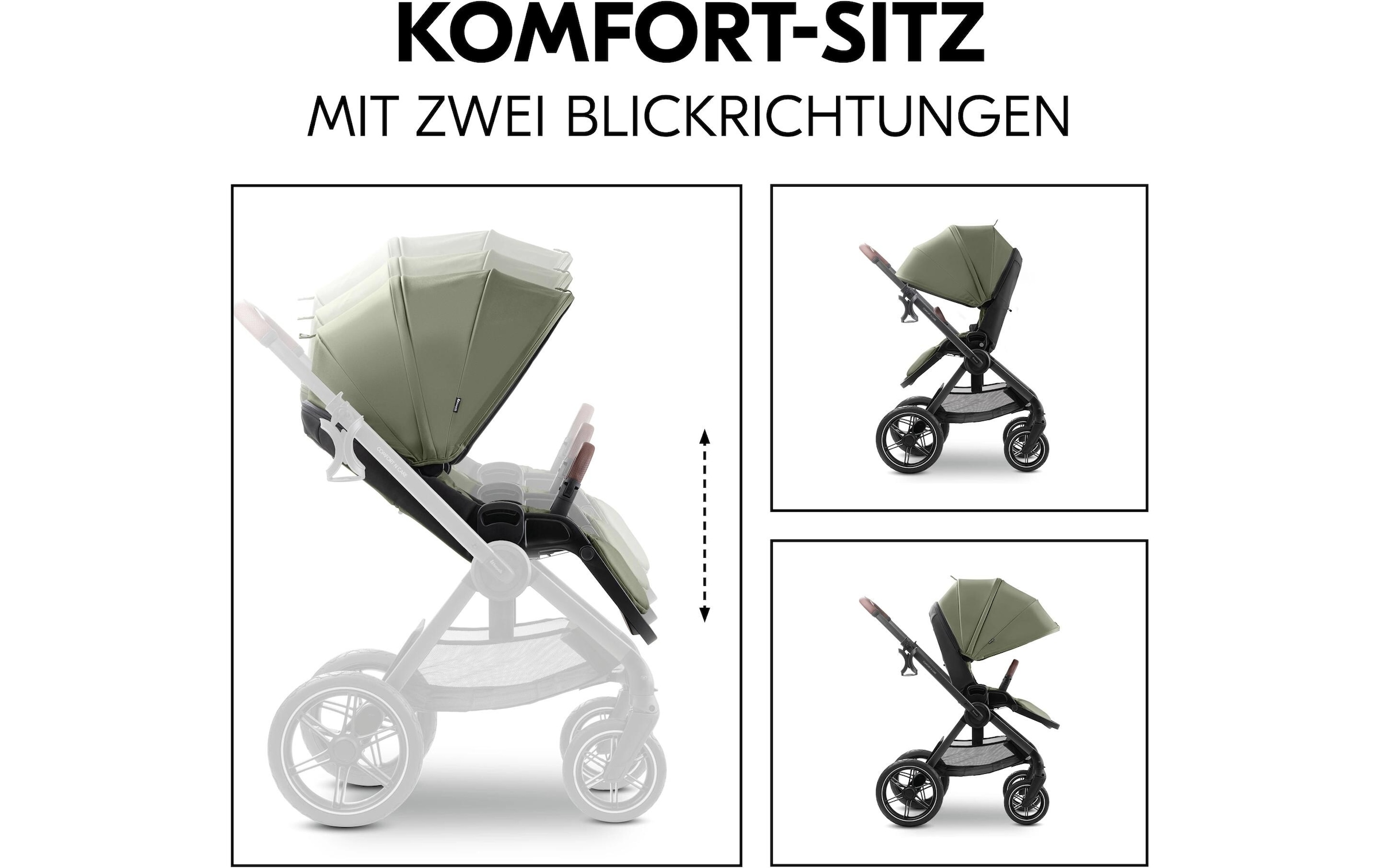 Hauck Kombi-Kinderwagen »Comfort N Care Olive« 22 kg
