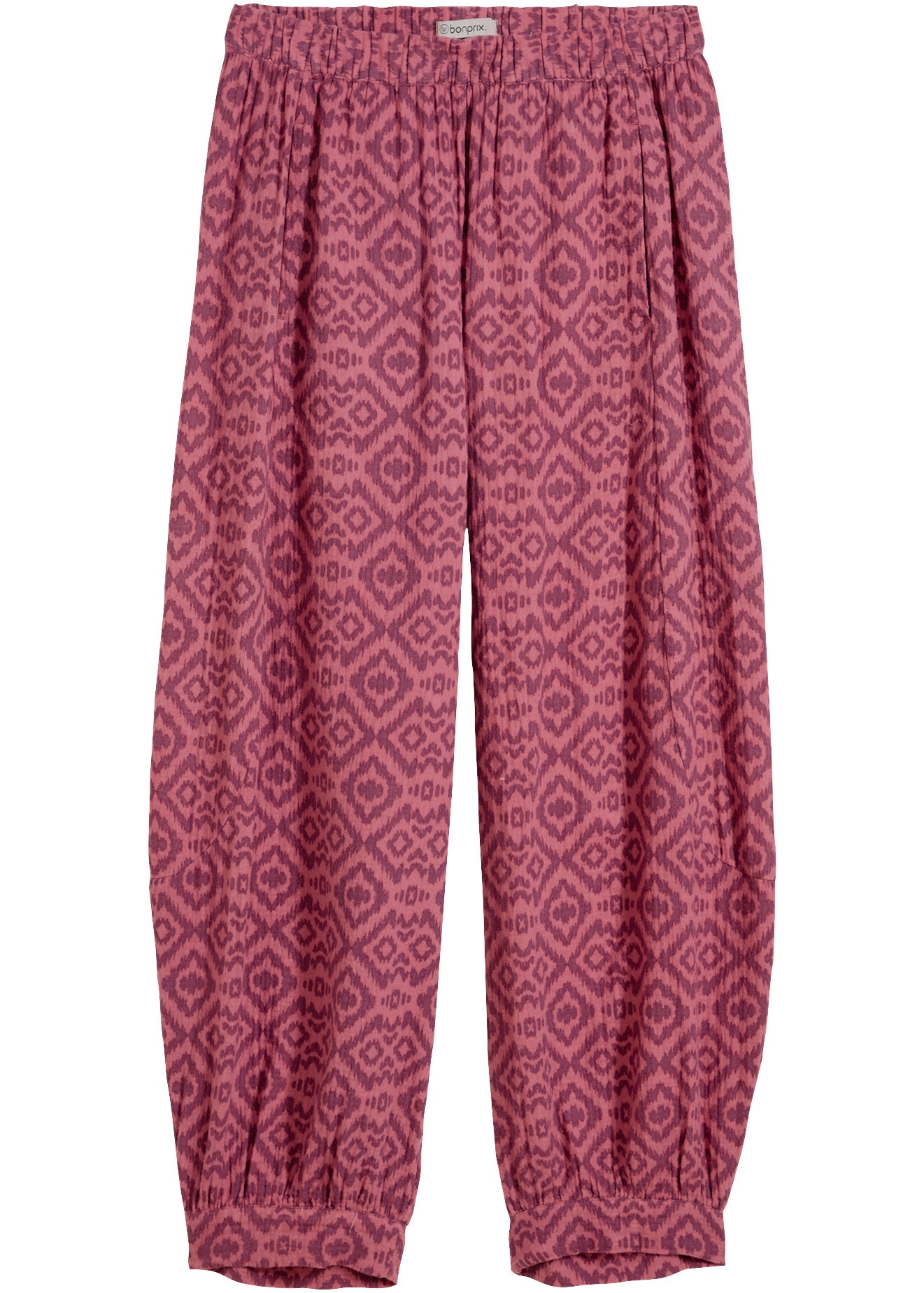 bonprix Pantalon bouffant  Coupe ample, jambe large, en coton pur