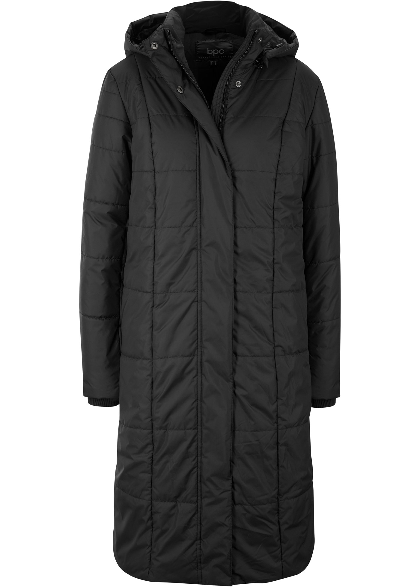 bonprix Manteau matelassé »Steppmantel mit abnehmbarer Kapuze« avec capuche amovible, poches fendues, col montant