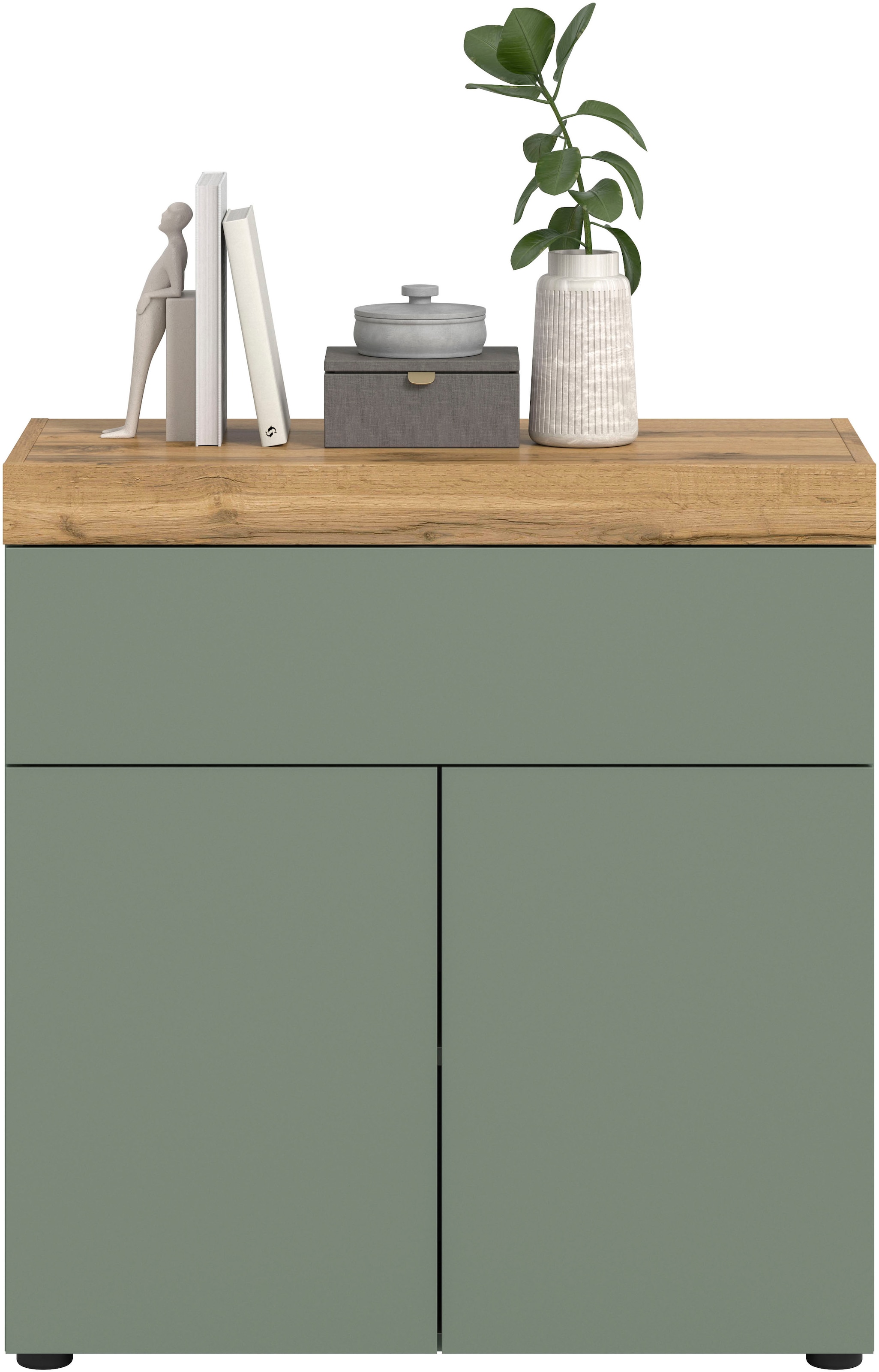 GOODproduct Kommode »MAMBO, Breite 77cm, 2 Türen, 1 Schubkasten, push-2-open« 2 farbige Ausführung, in verschiedenen Farben erhältlich, 1 Stk. tlg. Kommode, Anrichte, Wohnzimmer, Schlafzimmer