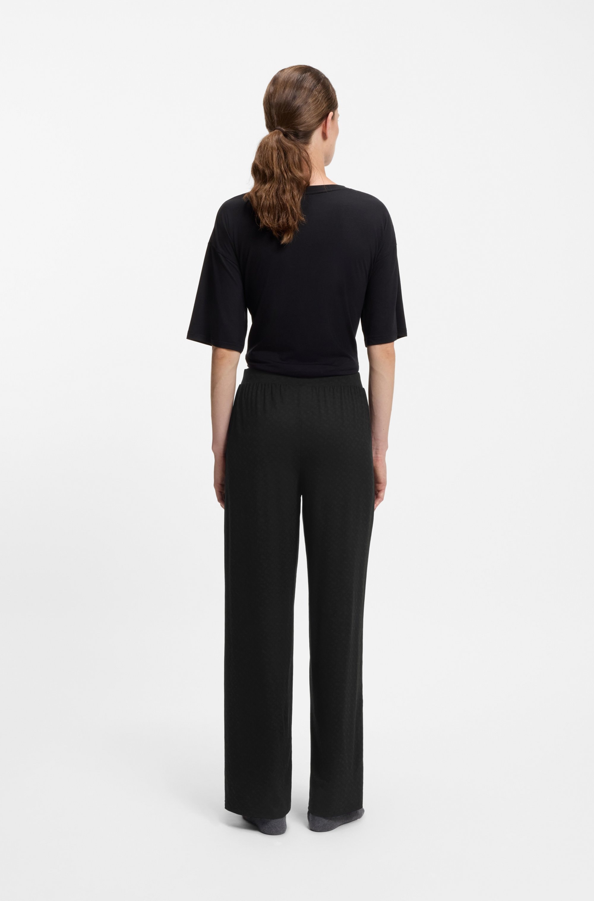 BOSS Pyjamahose »Logo«  mit Monogramm-Print und Logo-Applikation