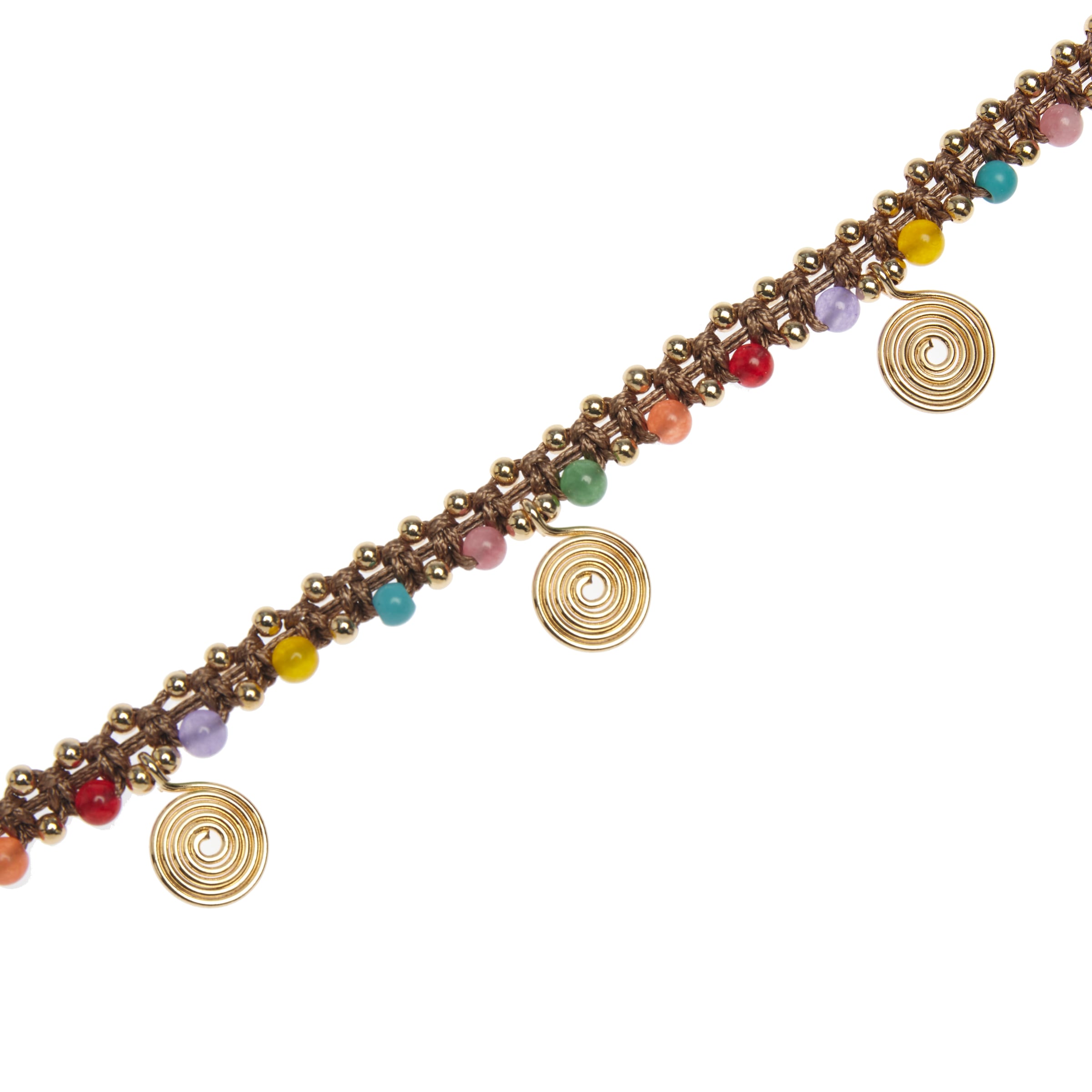LASCANA Chaîne de cheville avec pendentif mit Schmuckperlen und Schmucksteine