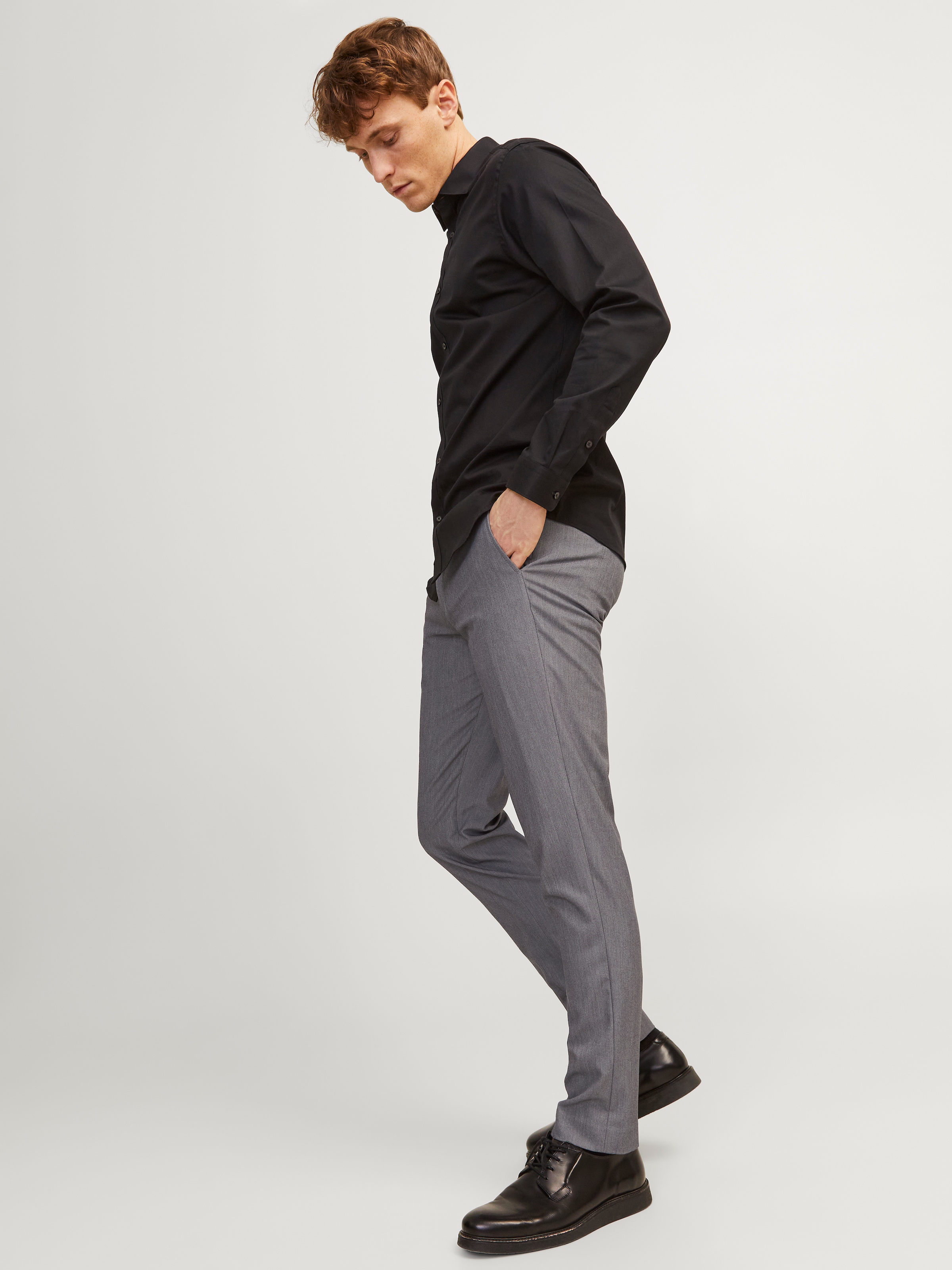 Jack & Jones Anzughose »JPRFRANCO  Hose mit schmalem Bein und cleanem Look«  meliert, modisch, slim fit, Kunstfaser