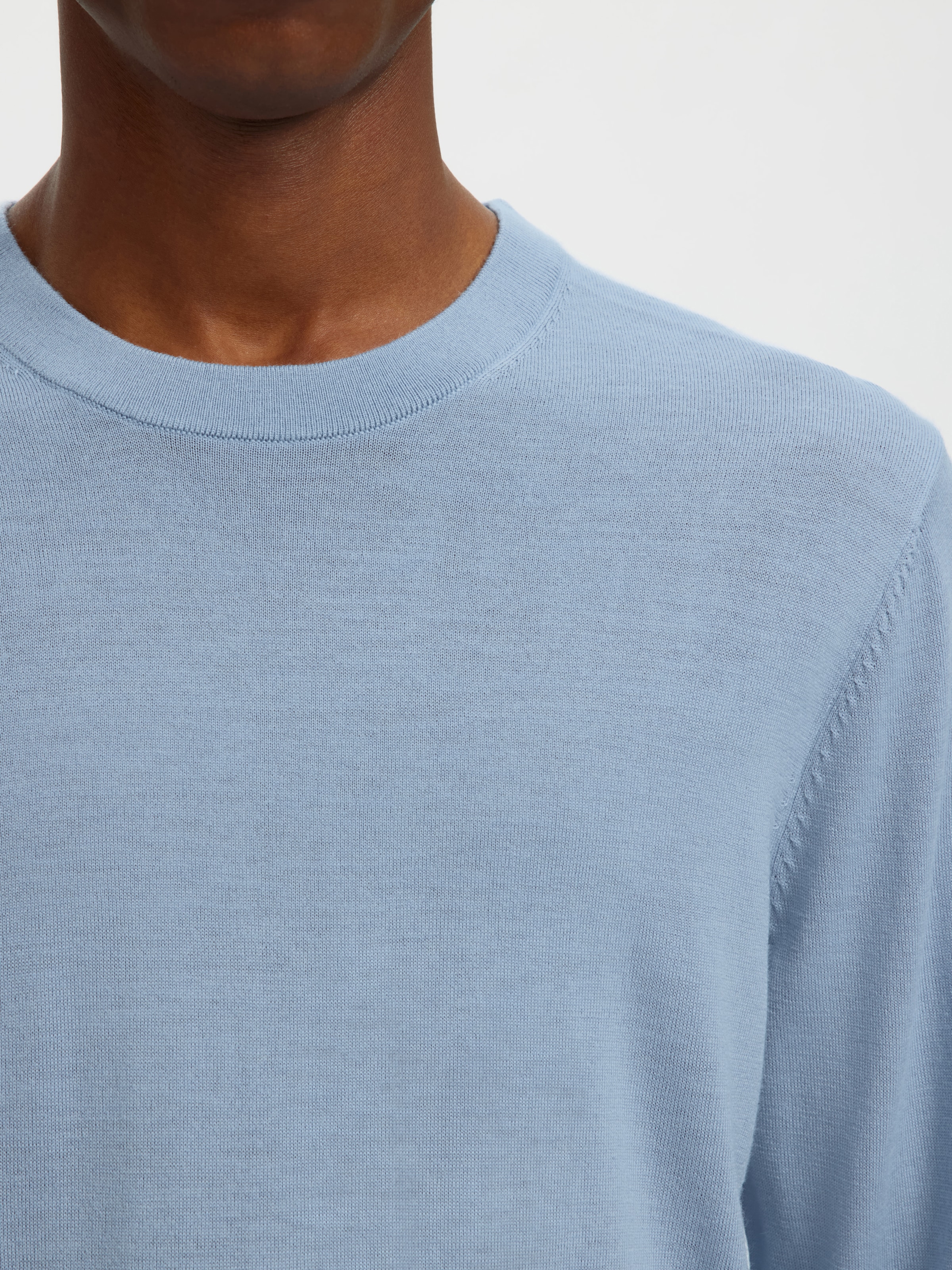 SELECTED Pull en tricot »SLHTRAY LS KNIT MERINO CREW NECK NOOS« Wolle, regular fit