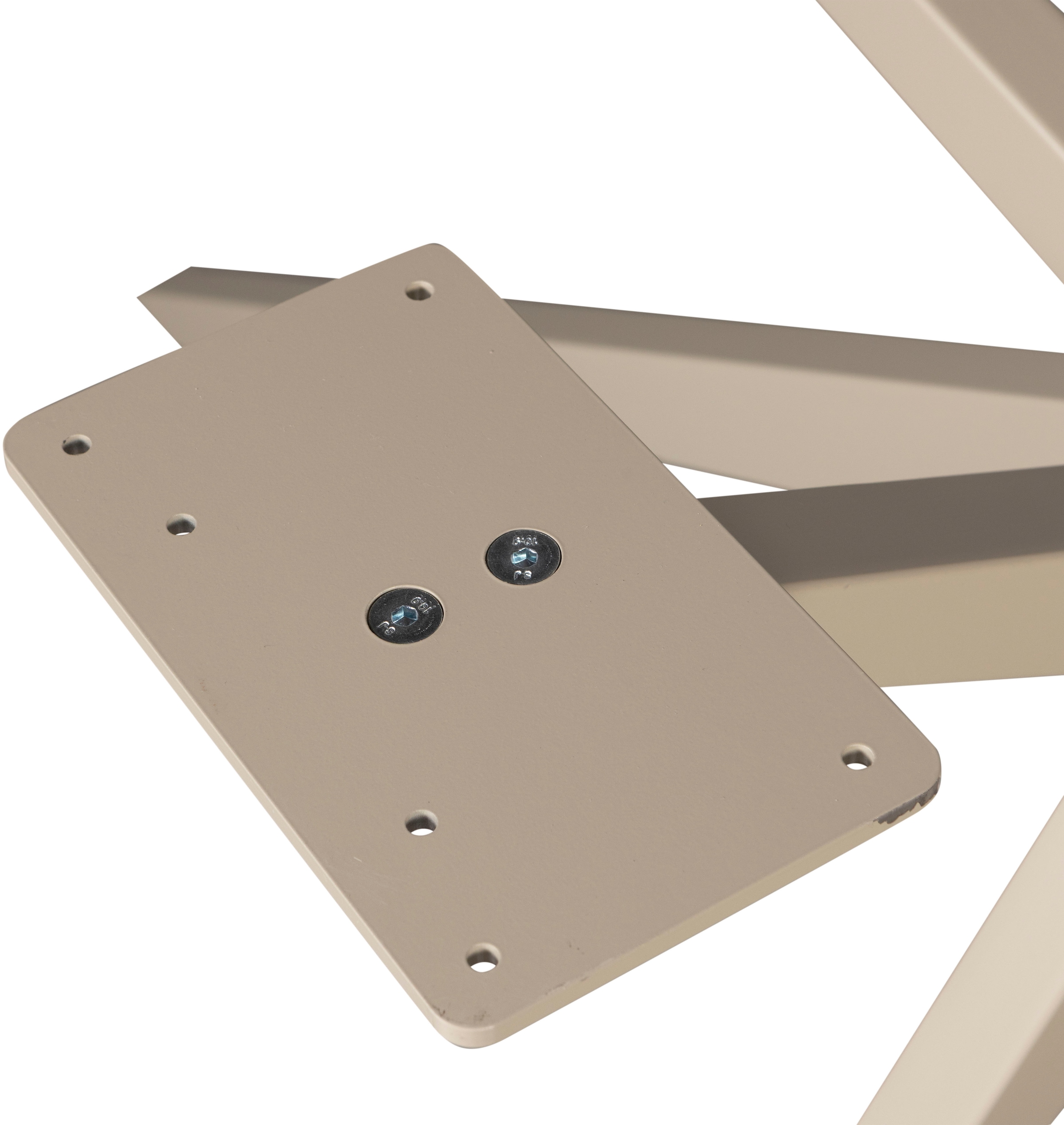 WOOOD Pied de table »Tablo Holland aus Metall mit Pulverbeschichtung Ø 80 x H 72 cm« structure croisée Ø 3,5 cm, capacité de charge 120 kg, facile à monter