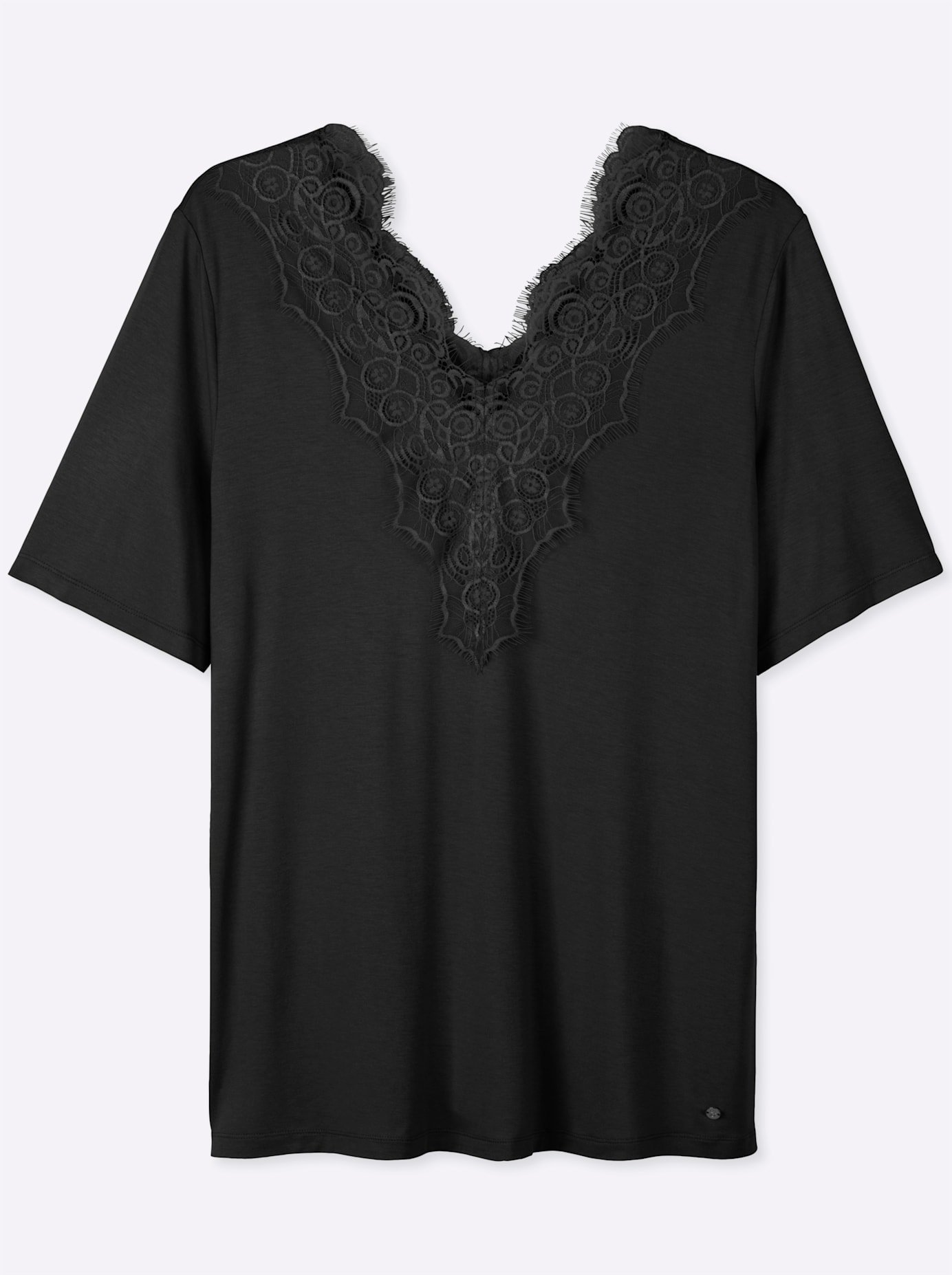 Sheego Spitzenshirt »Halbarmshirt« 1