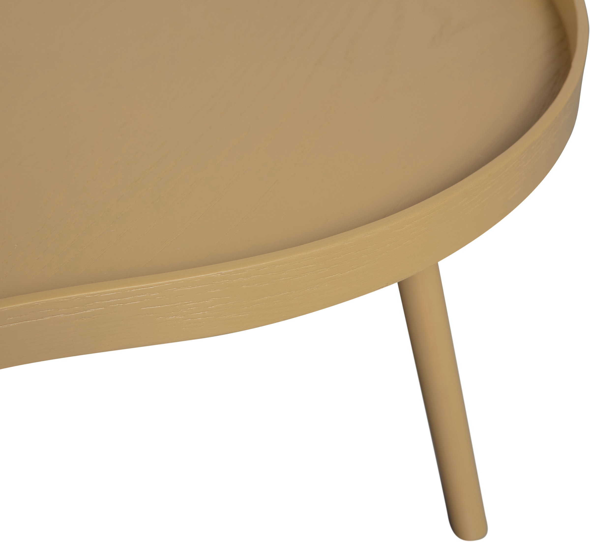 WOOOD Beistelltisch »Mae aus MDF und Kiefernholz mit umlaufender Randerhöhung 100x58x35 cm« Rand 2 cm hoch, Tragkraft 5 kg, Beine konisch von Ø3 auf Ø1,5 cm