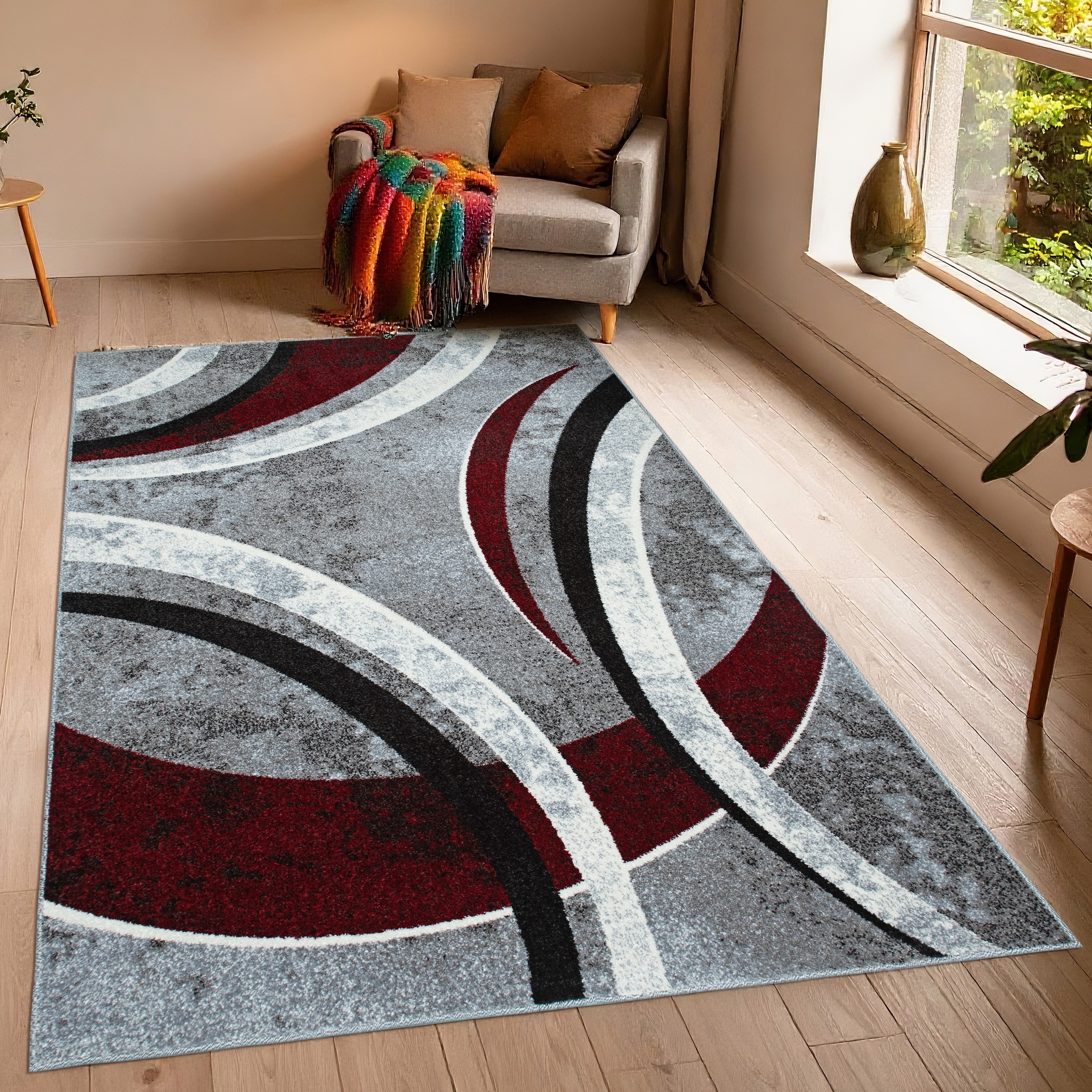 GOODproduct Tapis »Flow, geometrisches Design« Rectangulaire 9 mm Höhe graphique, abstrait, élégant, salon, chambre