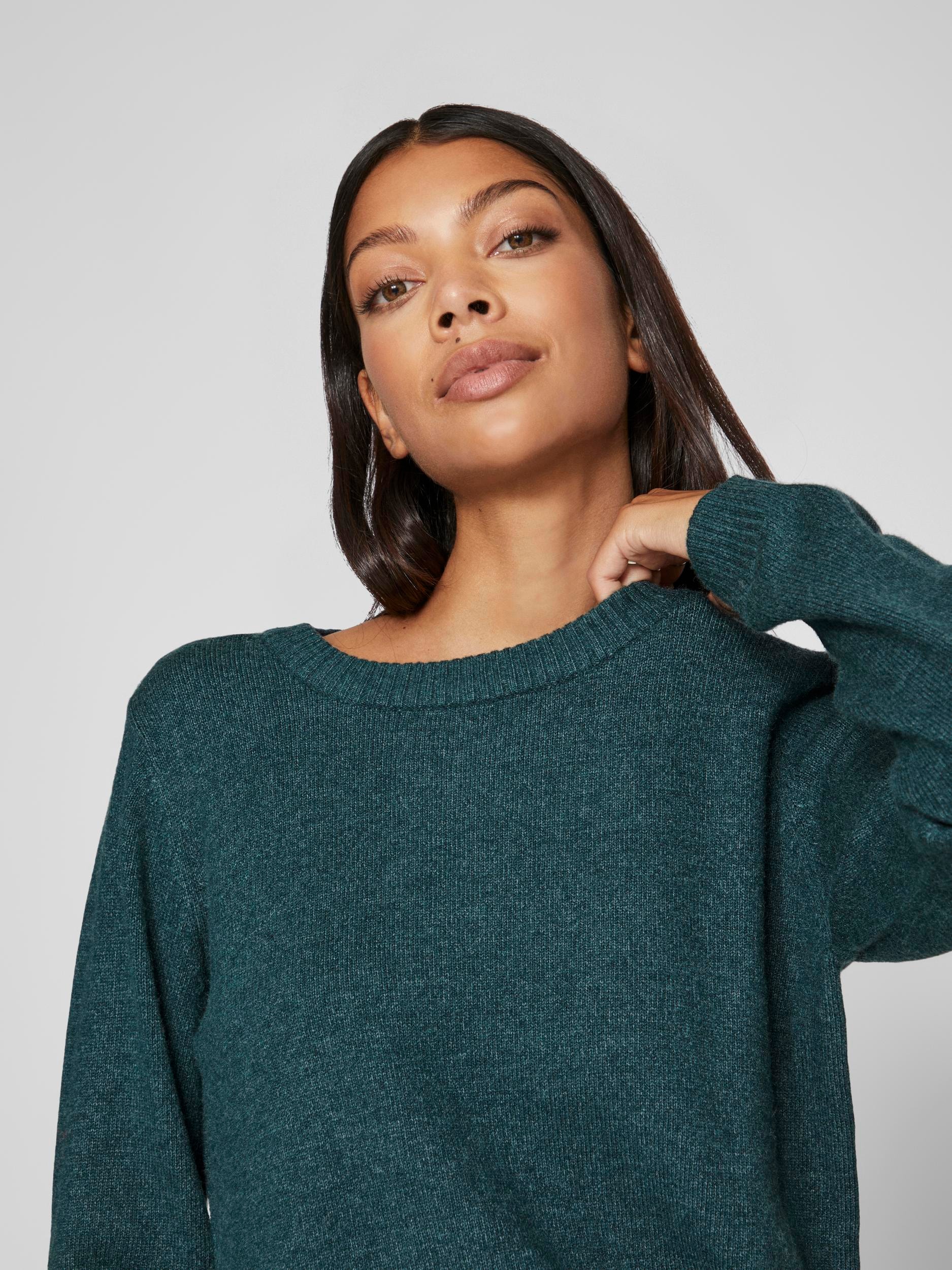 Vila Rundhalspullover »VIRIL O-NECK L/S  KNIT TOP - NOOS« Viskosemischung, regular fit