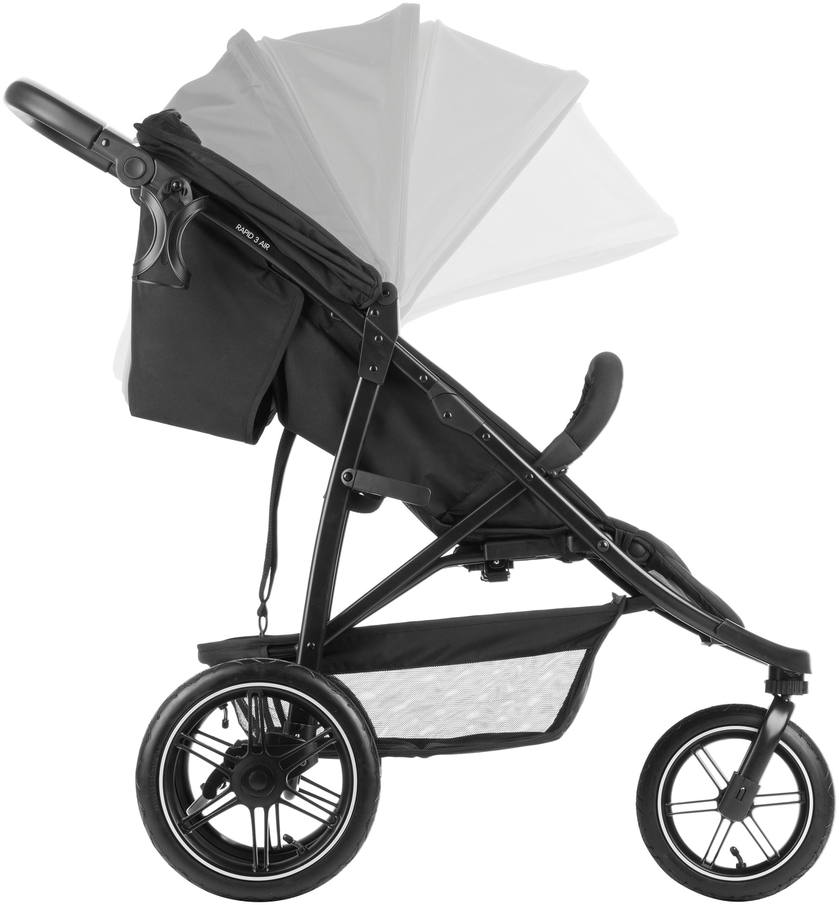 Hauck Kinder-Buggy »Dreiradbuggy, Rapid 3 Air, black« 22 kg mit schwenk/feststellbarem Vorderrad; Lufträder; bis 22 kg belastbar