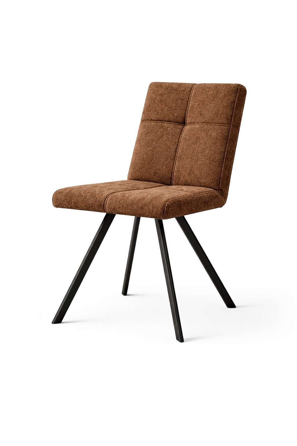 Home affaire Esszimmerstuhl »Mia Essstuhl, Wohnstuhl, Polsterstuhl, 4-Fussstuhl« (Set) 2 Stk.mit schwarz pulverbeschichteten Metallbeinen, gepolstert, modern