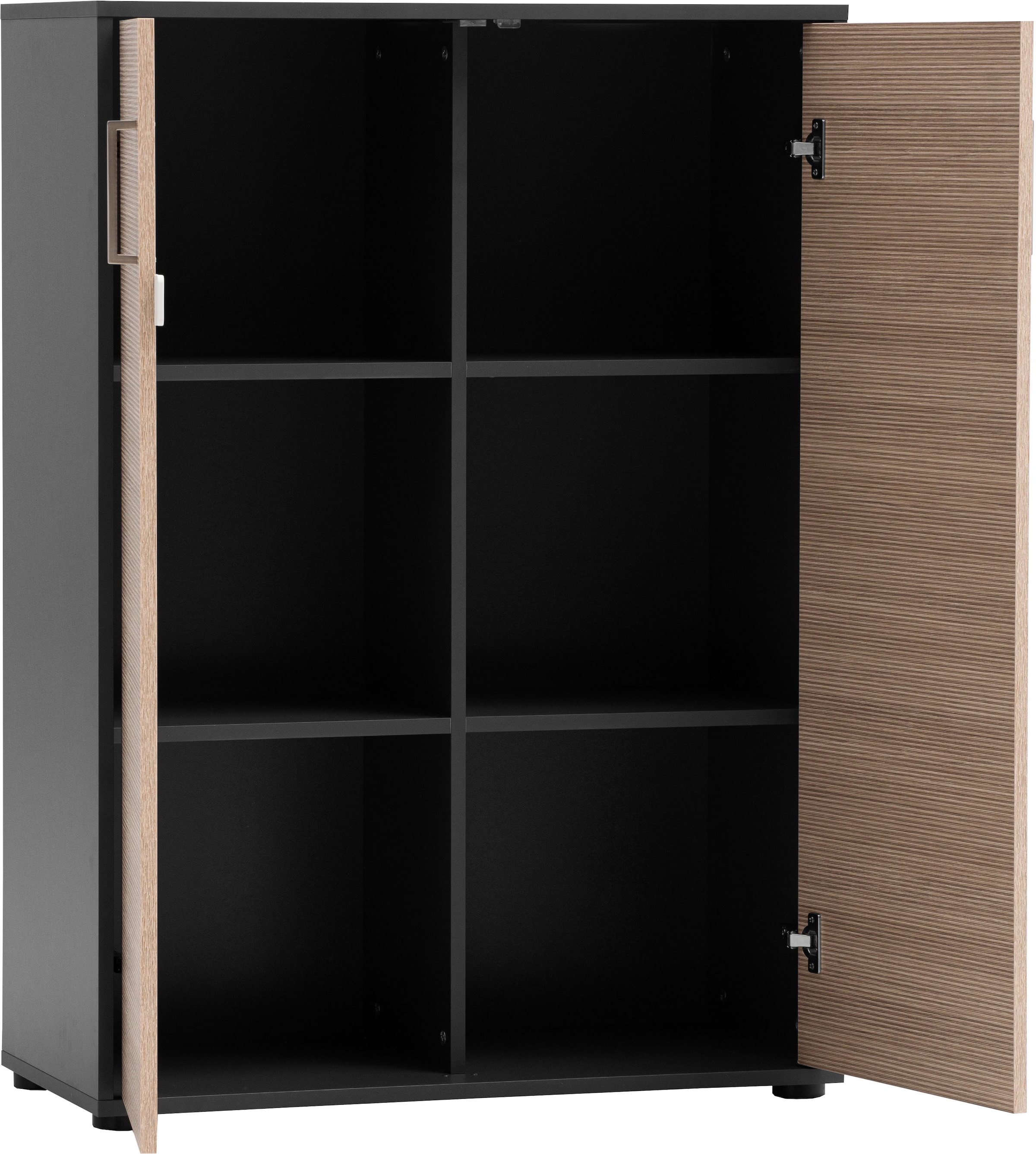 Schildmeyer Armoire de classement »METZ, 2 Türen in Canello, Höhe 113,4 cm, 6 Fächer, MADE IN GERMANY« 1 cuis tlg. devants en Canello, FABRIQUÉ EN ALLEMAGNE