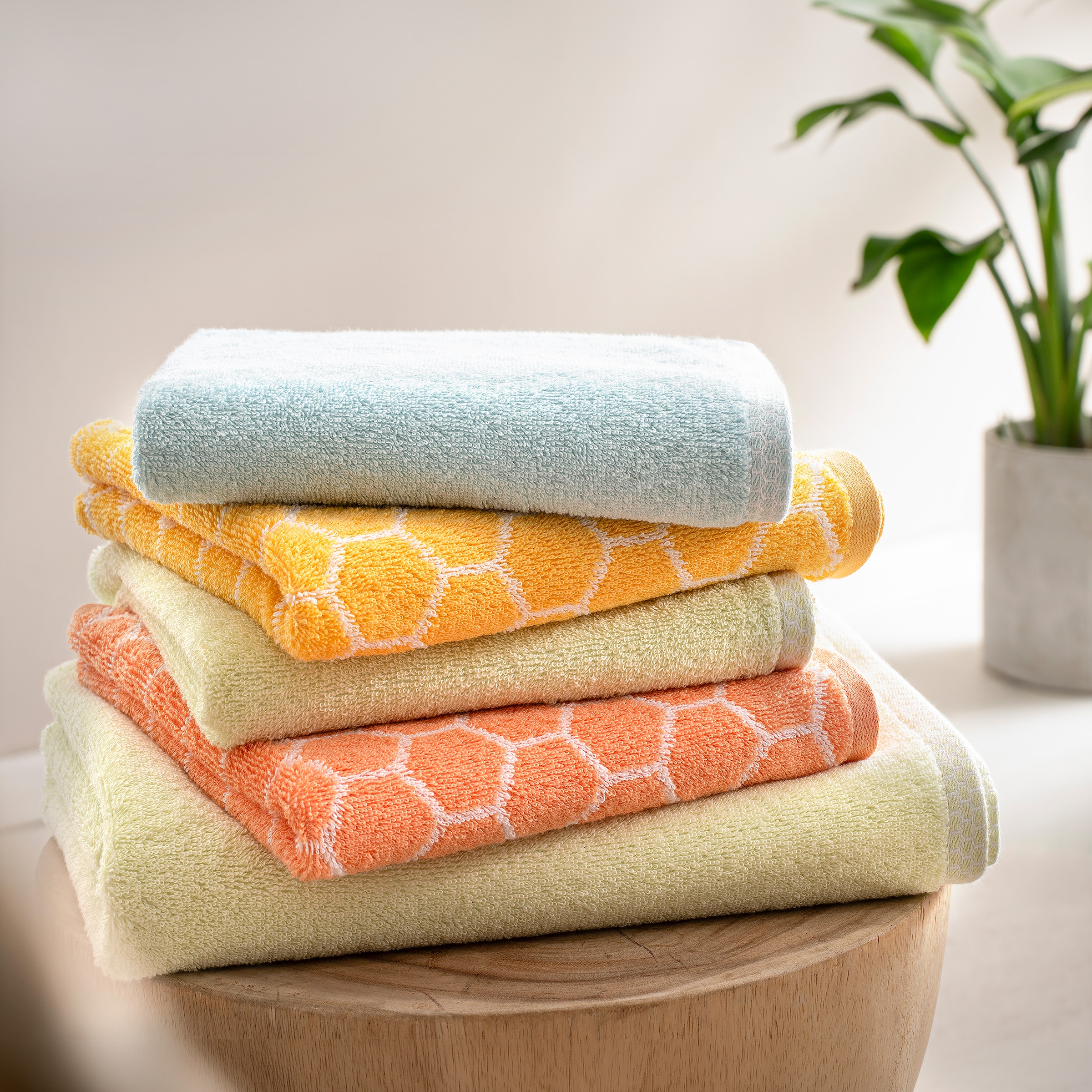 Dyckhoff Handtuch Set »Pure Natural Uni« Set 6 Frottier BIO Baumwolle, GOTS