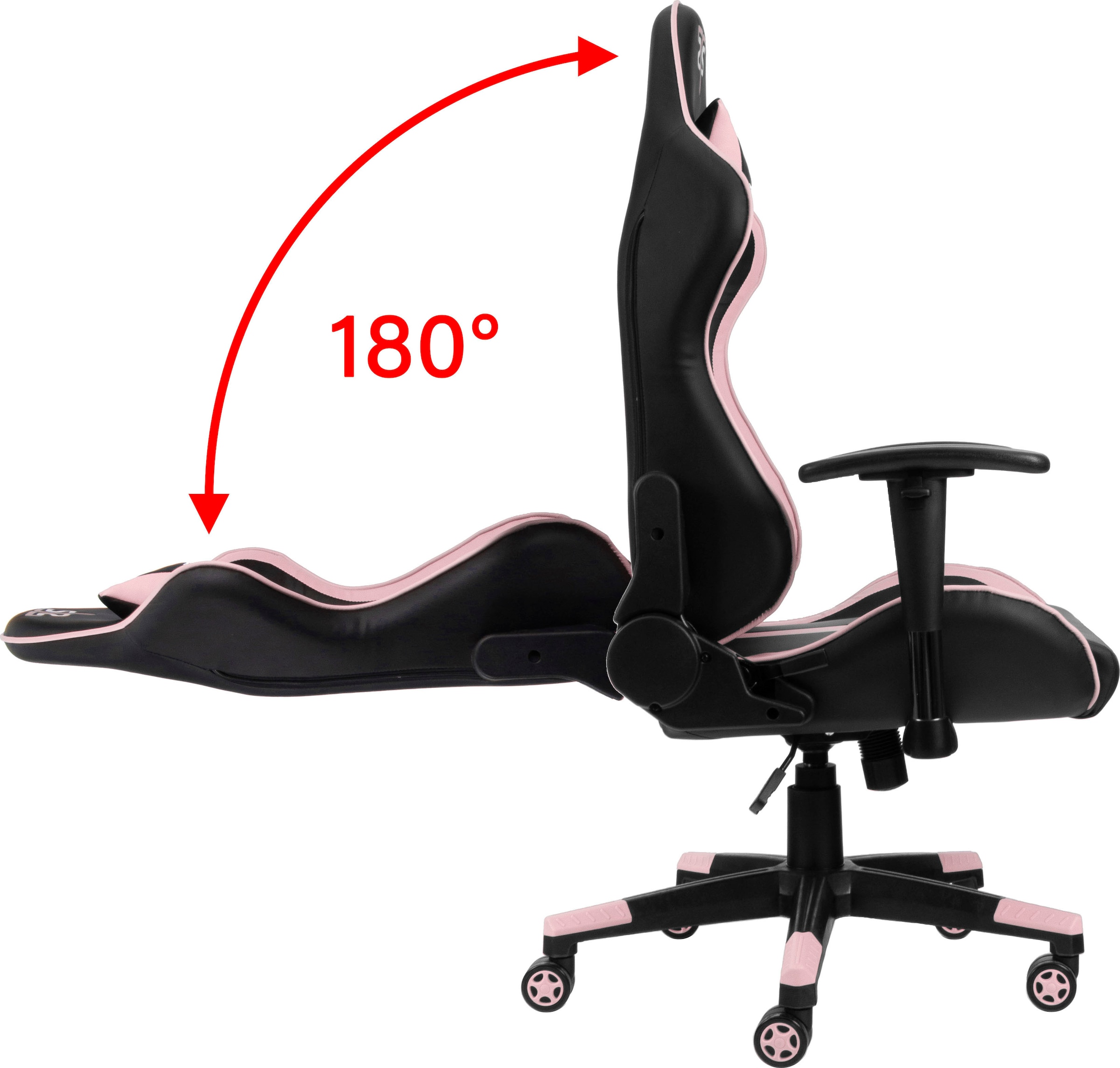 Hyrican Chaise de jeu »Striker Gaming-Stuhl "Copilot" Gamingstuhl + Stuhlunterlage« (Ensemble) Tapis de protection de sol 1100x1100x2mm